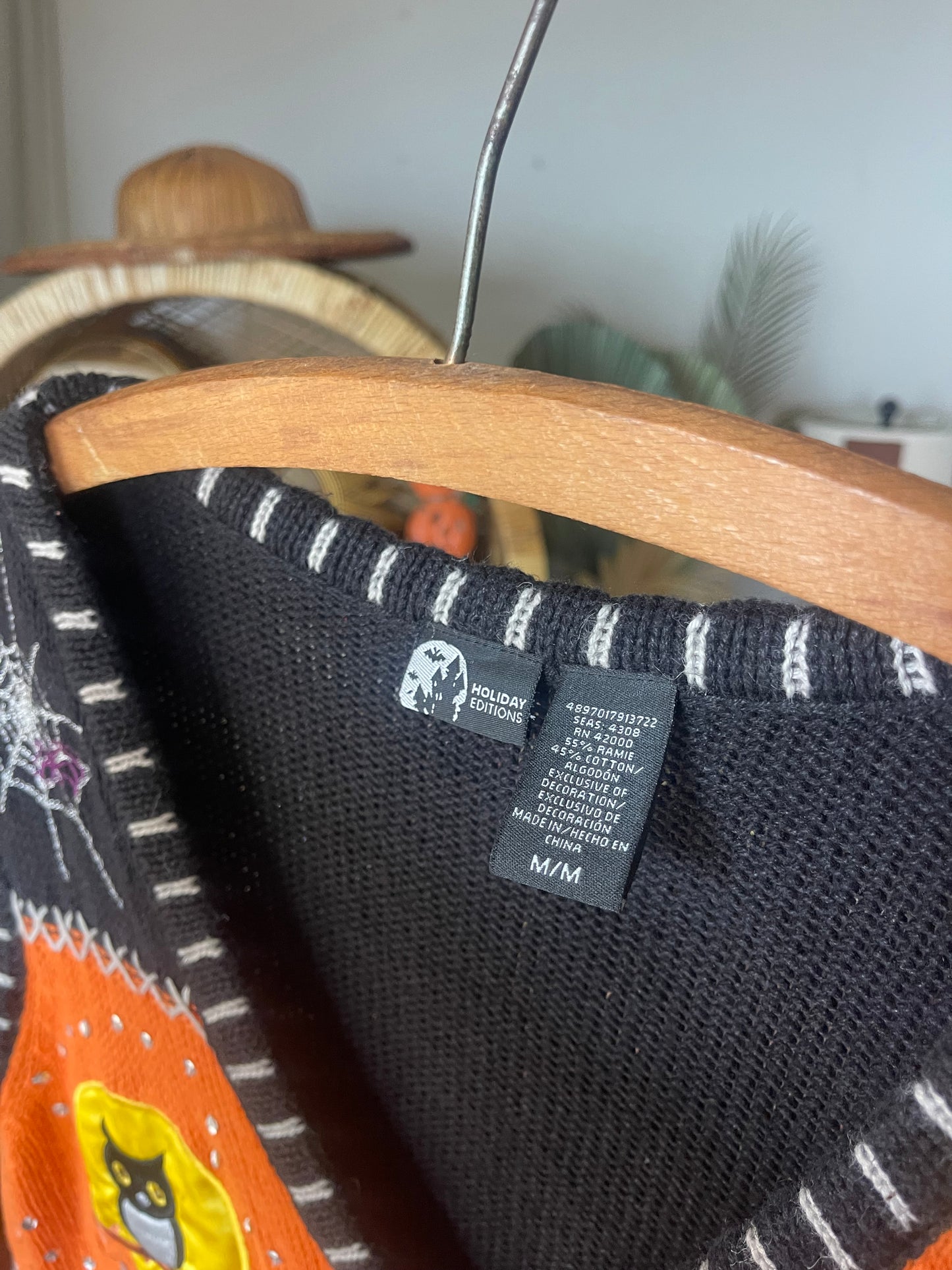 Vintage Halloween Sweater Vest Medium