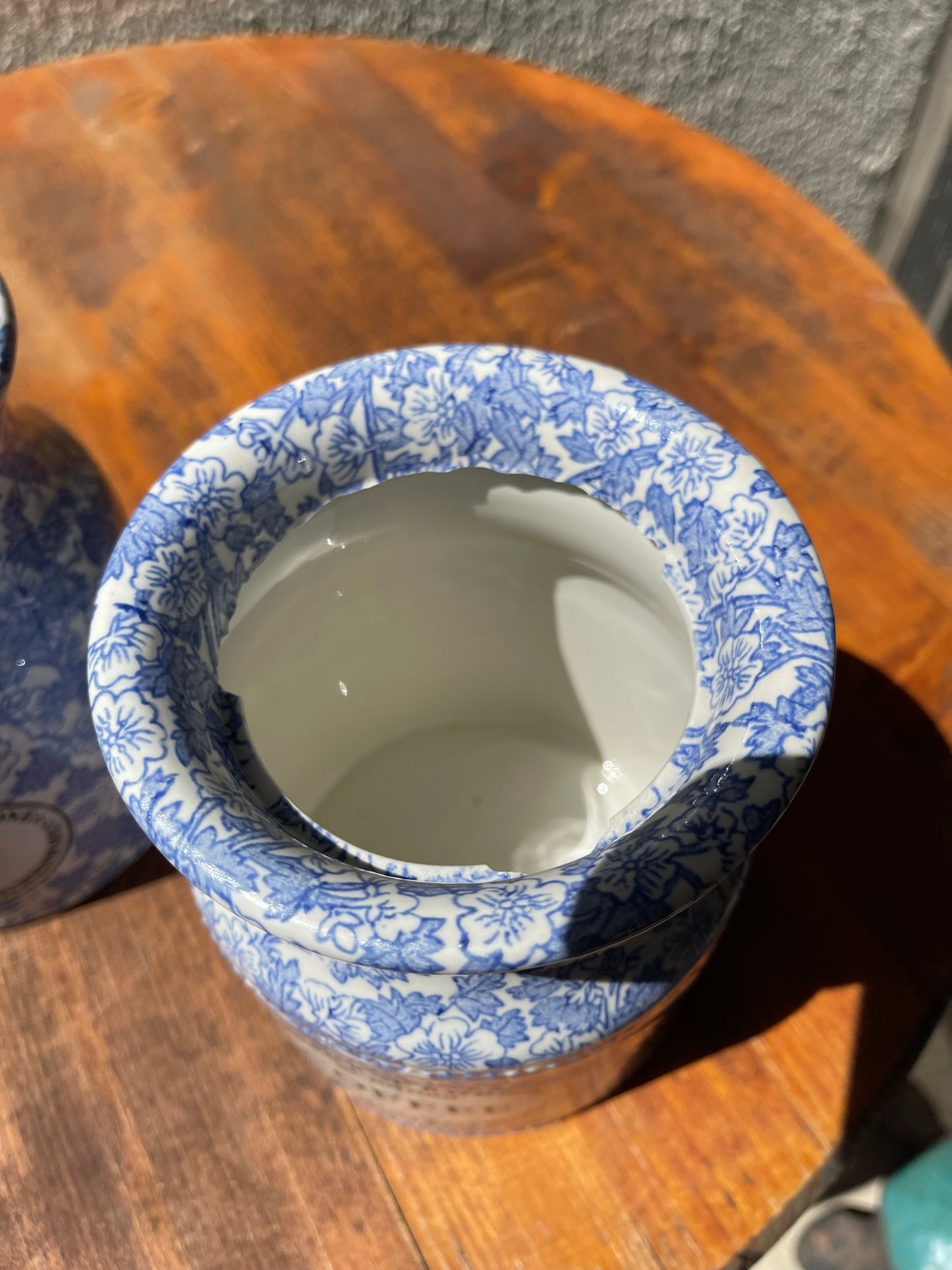 Frederick Rathbone Burgess Middleport Pottery Blue & White Floral Kitchenware Coffee & Tea Storage