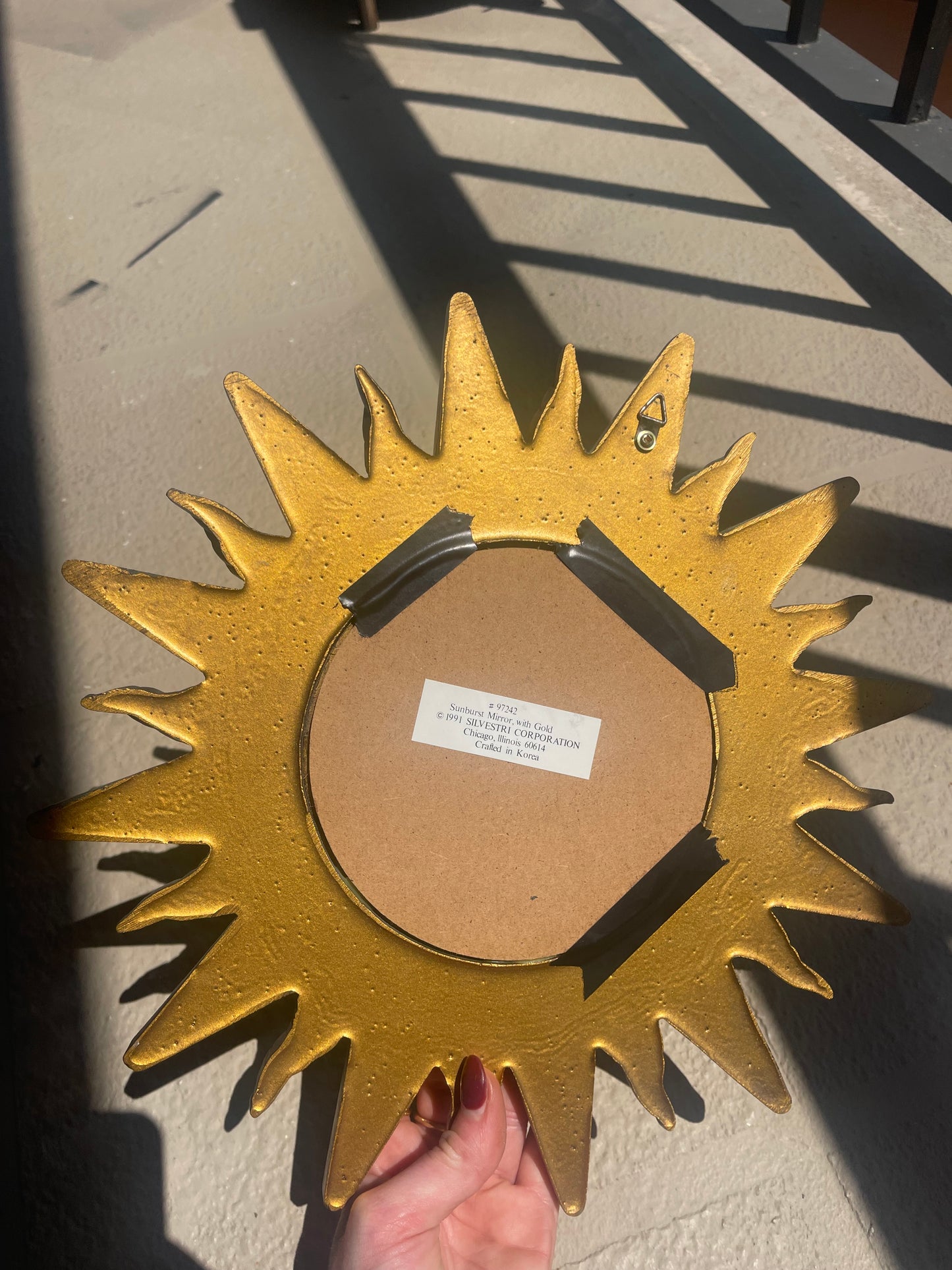 90’s Gold Sunburst Convex Mirror Celestial