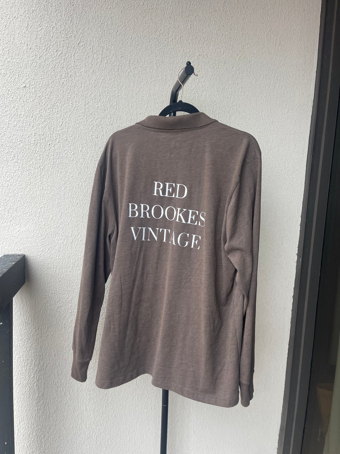 Men's XL Brown Long Sleeve Polo Merch