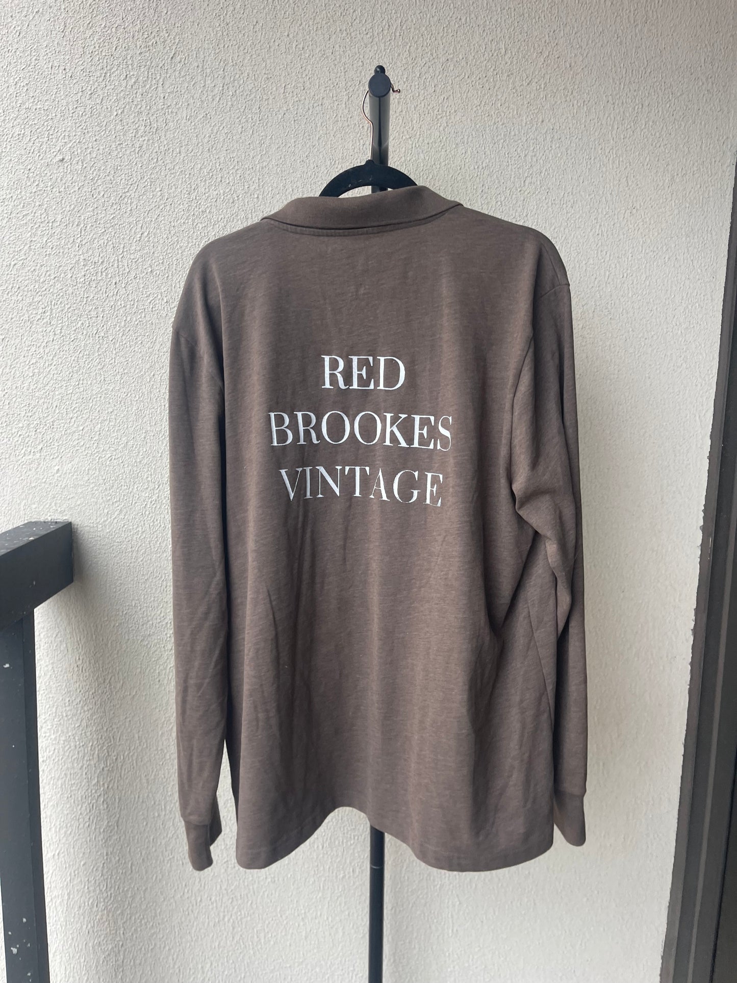 Men's XL Brown Long Sleeve Polo Merch