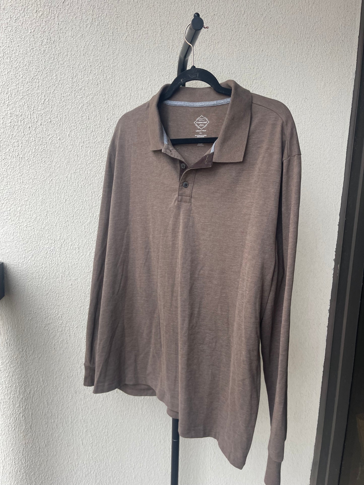 Men's XL Brown Long Sleeve Polo Merch