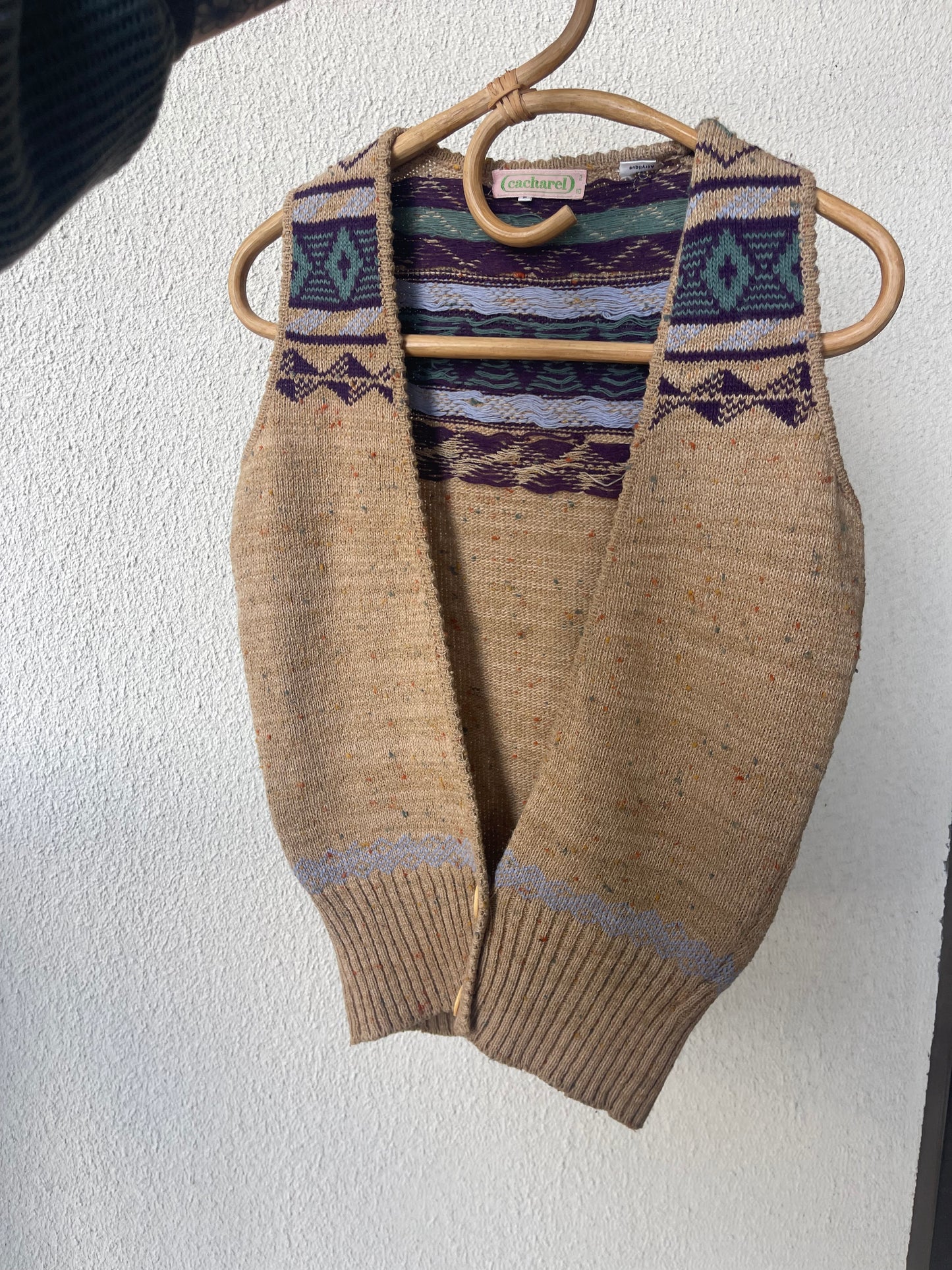 Vintage Italian Cacharel Wool Blend Sweater Vest