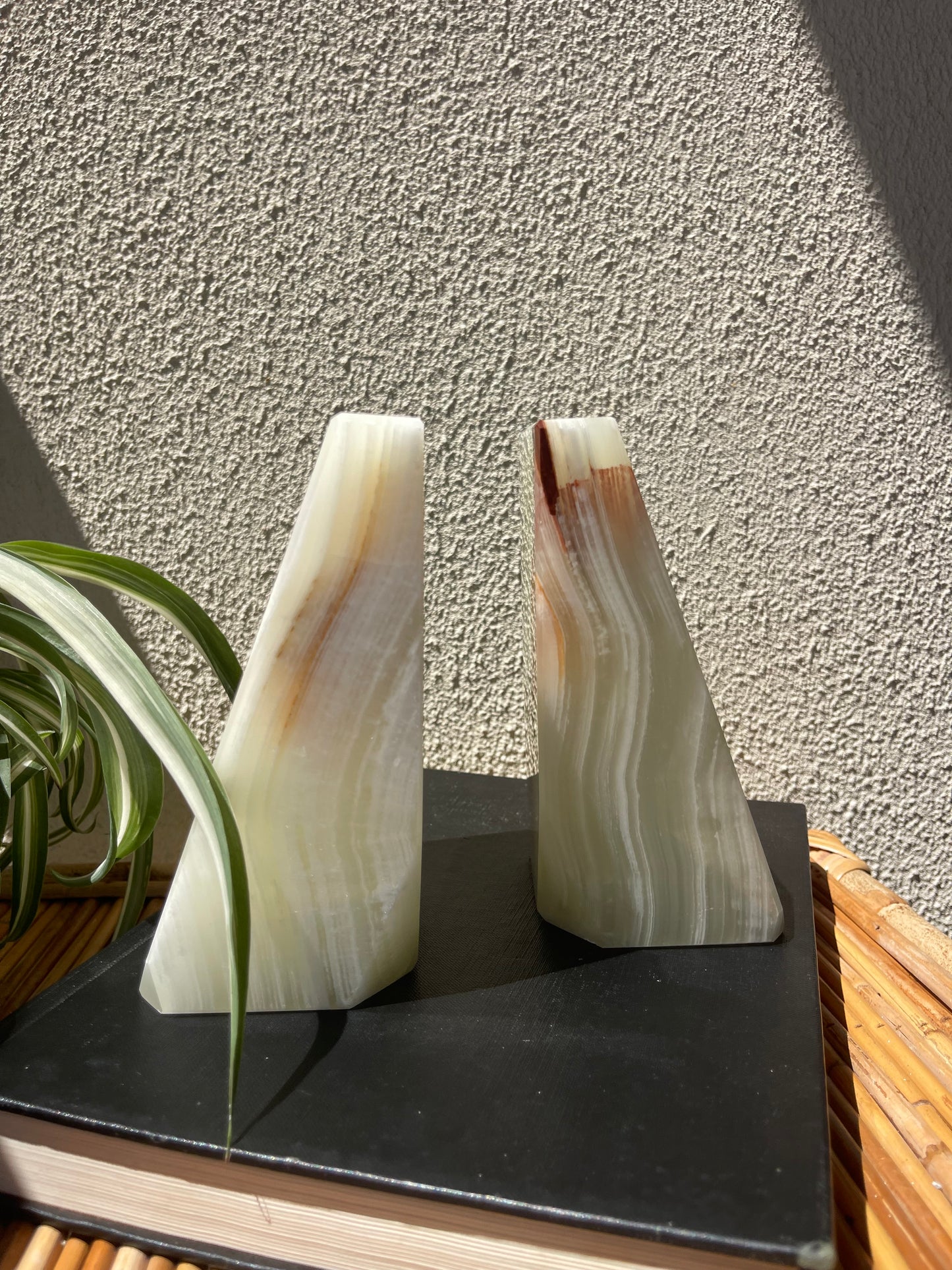 Vintage Onyx Bookends