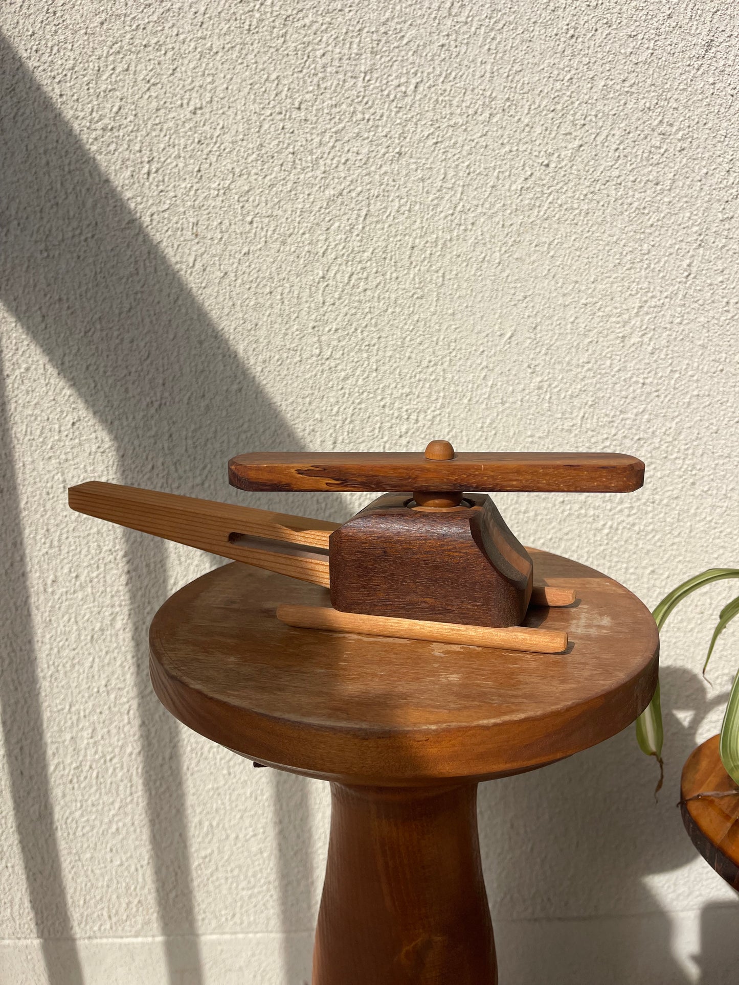 Handmade 80’s Wooden Helicopter Toy
