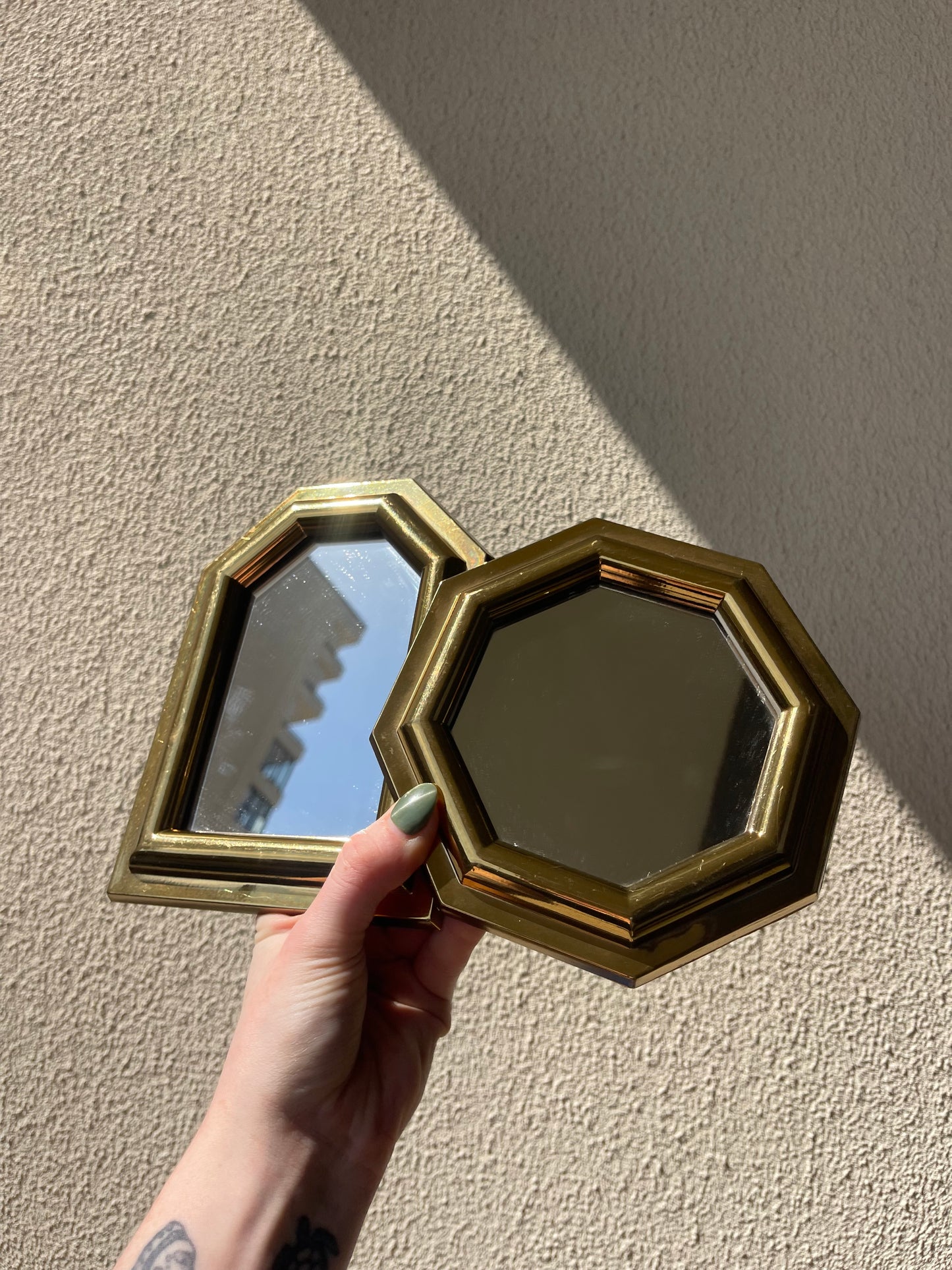 Vintage Burwood Gold Mirror Set