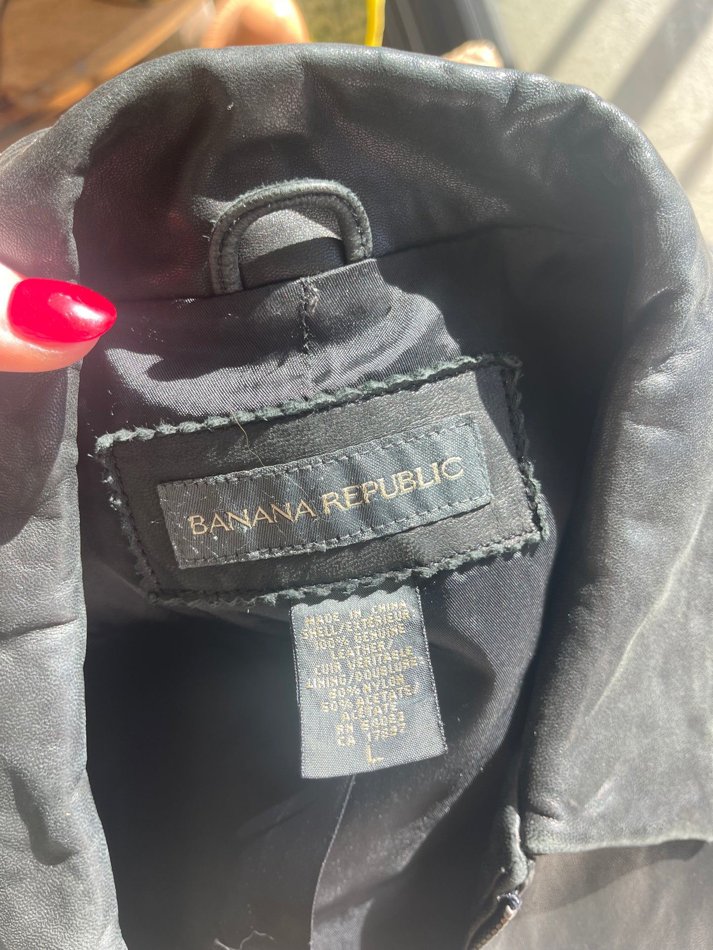 Vintage Banana Republic Leather Jacket Large