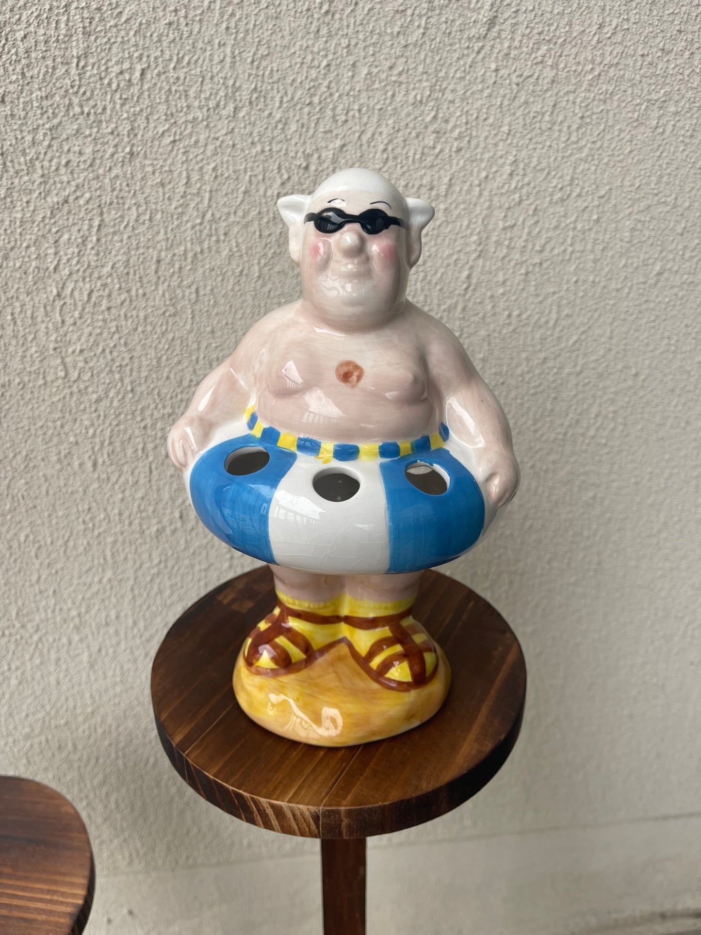 Vintage Boston Warehouse Pool Man Toothbrush Holder