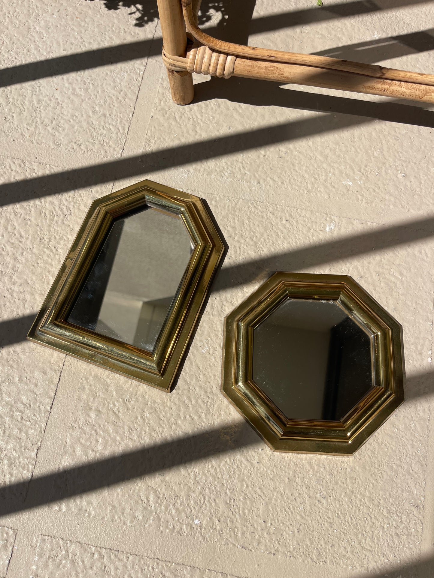 Vintage Burwood Gold Mirror Set