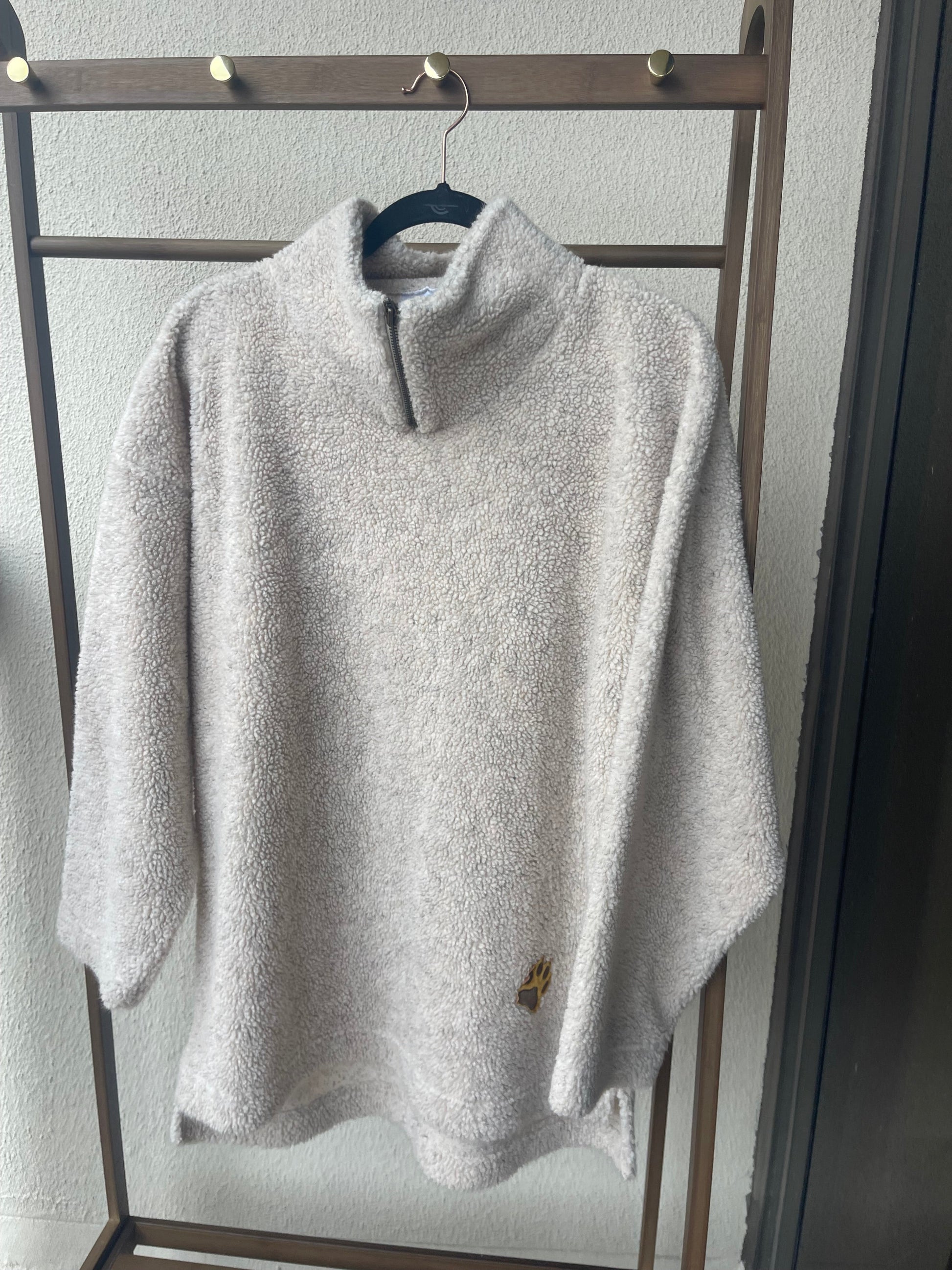 Coldwater Creek paw sherpa pullover