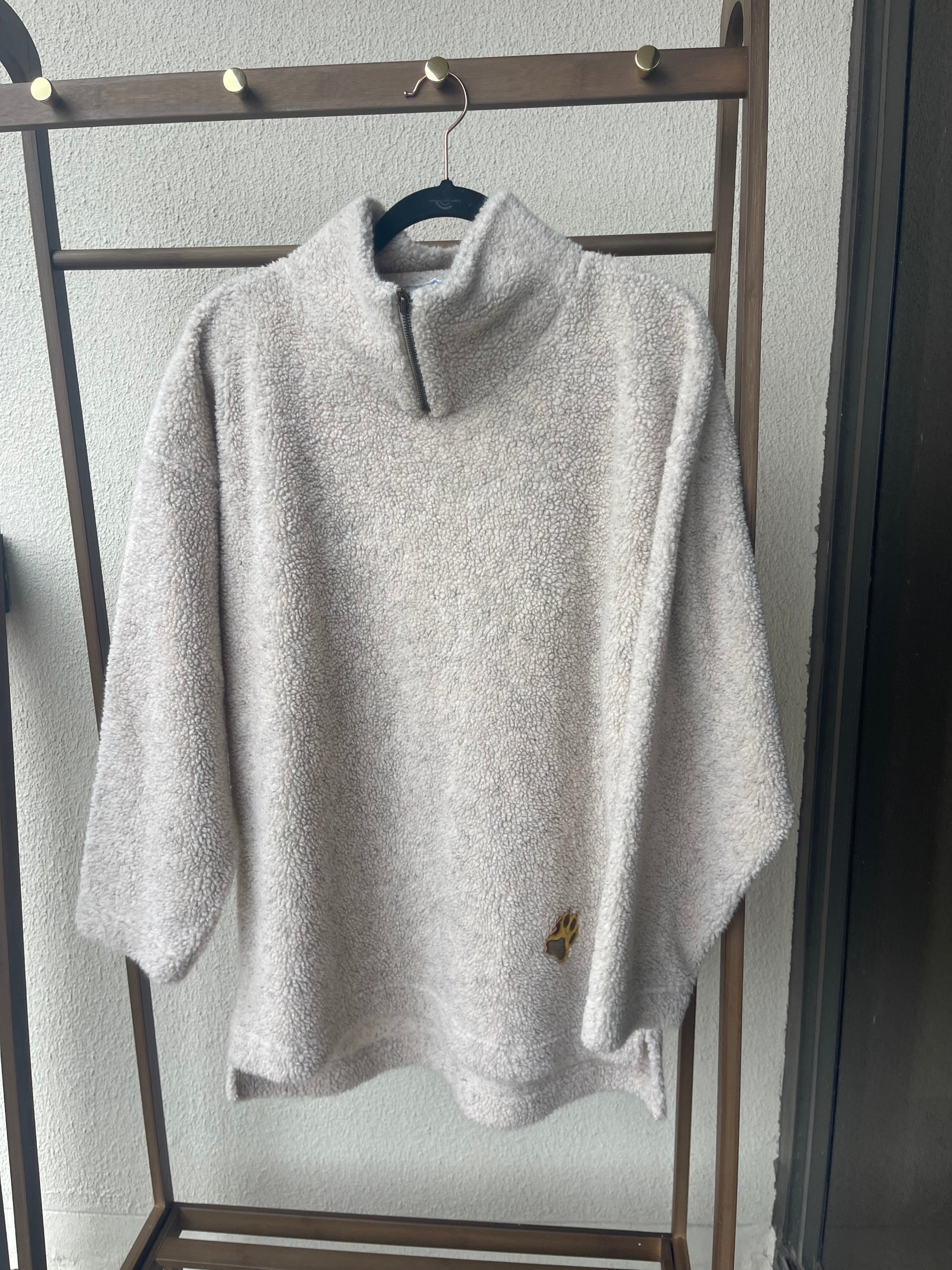 Coldwater Creek paw sherpa pullover