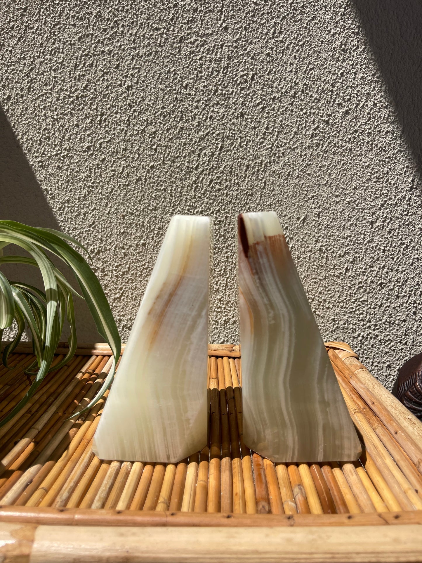 Vintage Onyx Bookends
