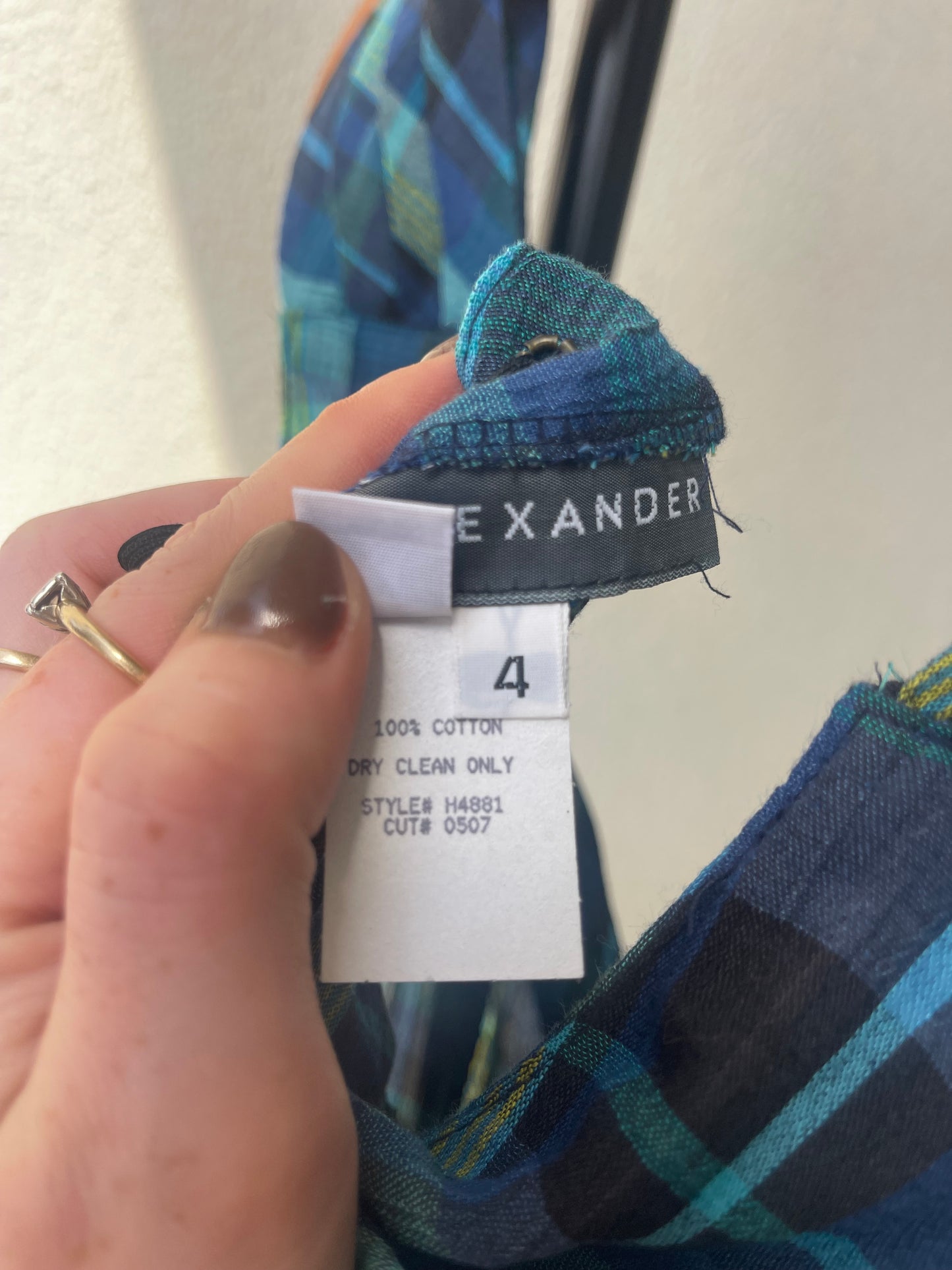 80’s Karen Alexander Plaid Corset Dress