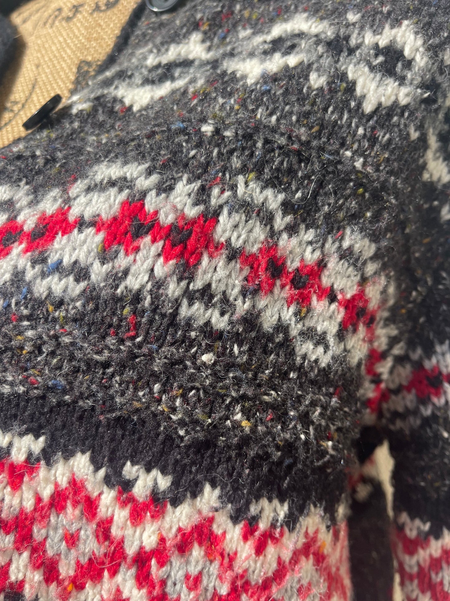 Croft & Barrow Button Red Sweater Small