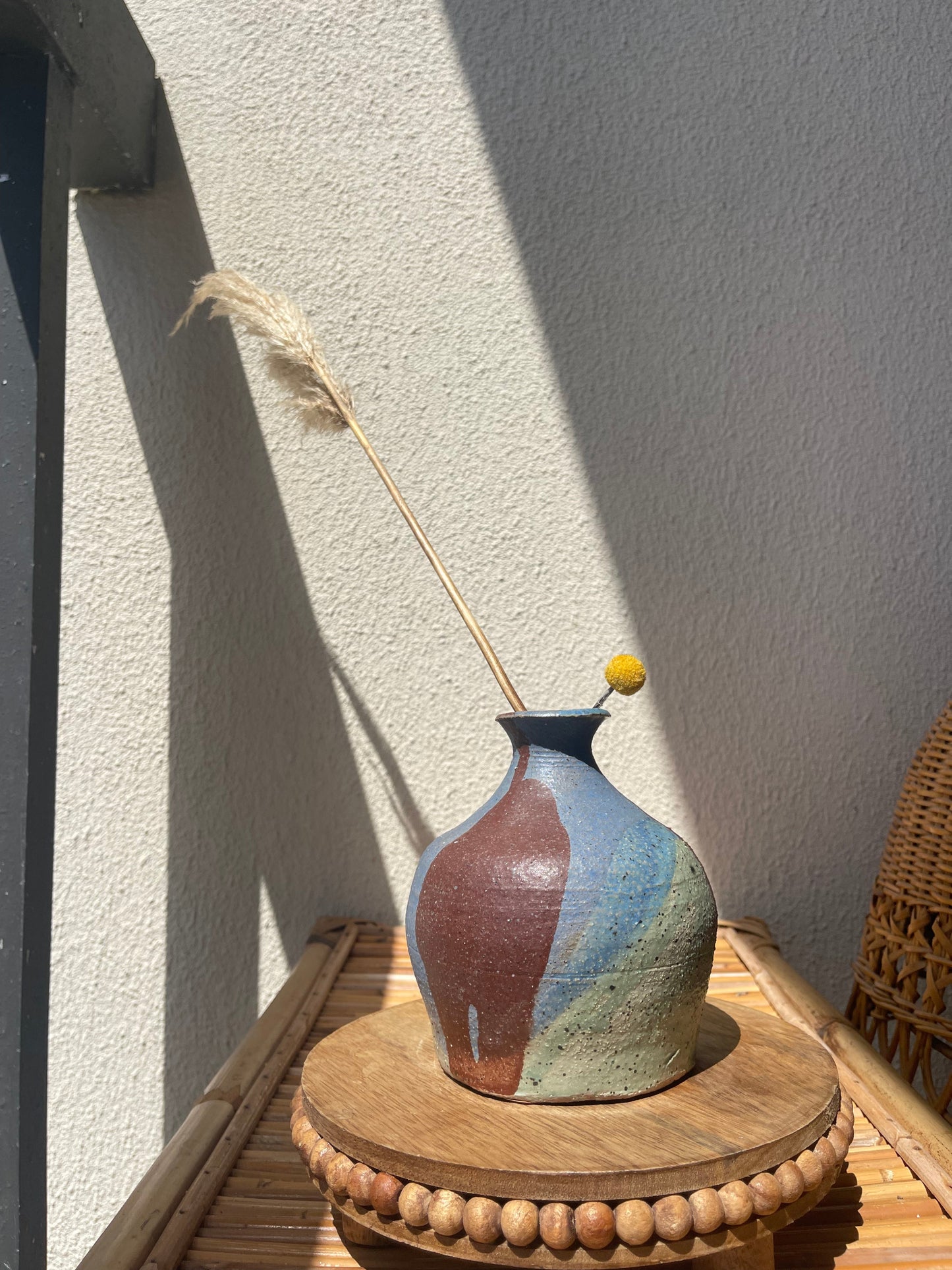 Handmade Pottery earth tone vase