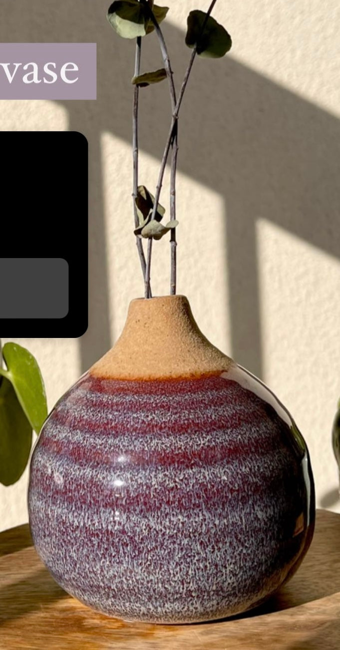 Purple Studio Pottery Bud Vase