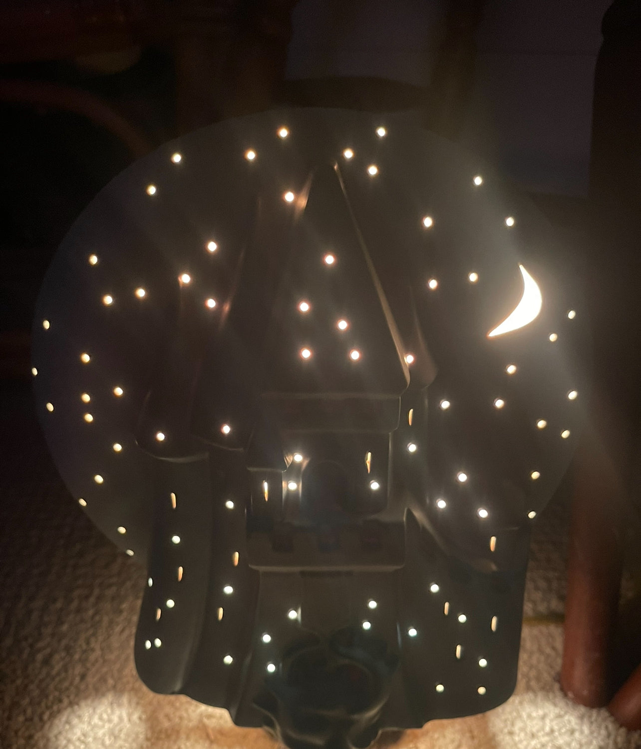 Vintage 90's Castle Night Lamp ON