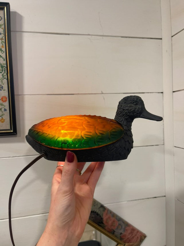 Vintage Duck Night Lamp Lit