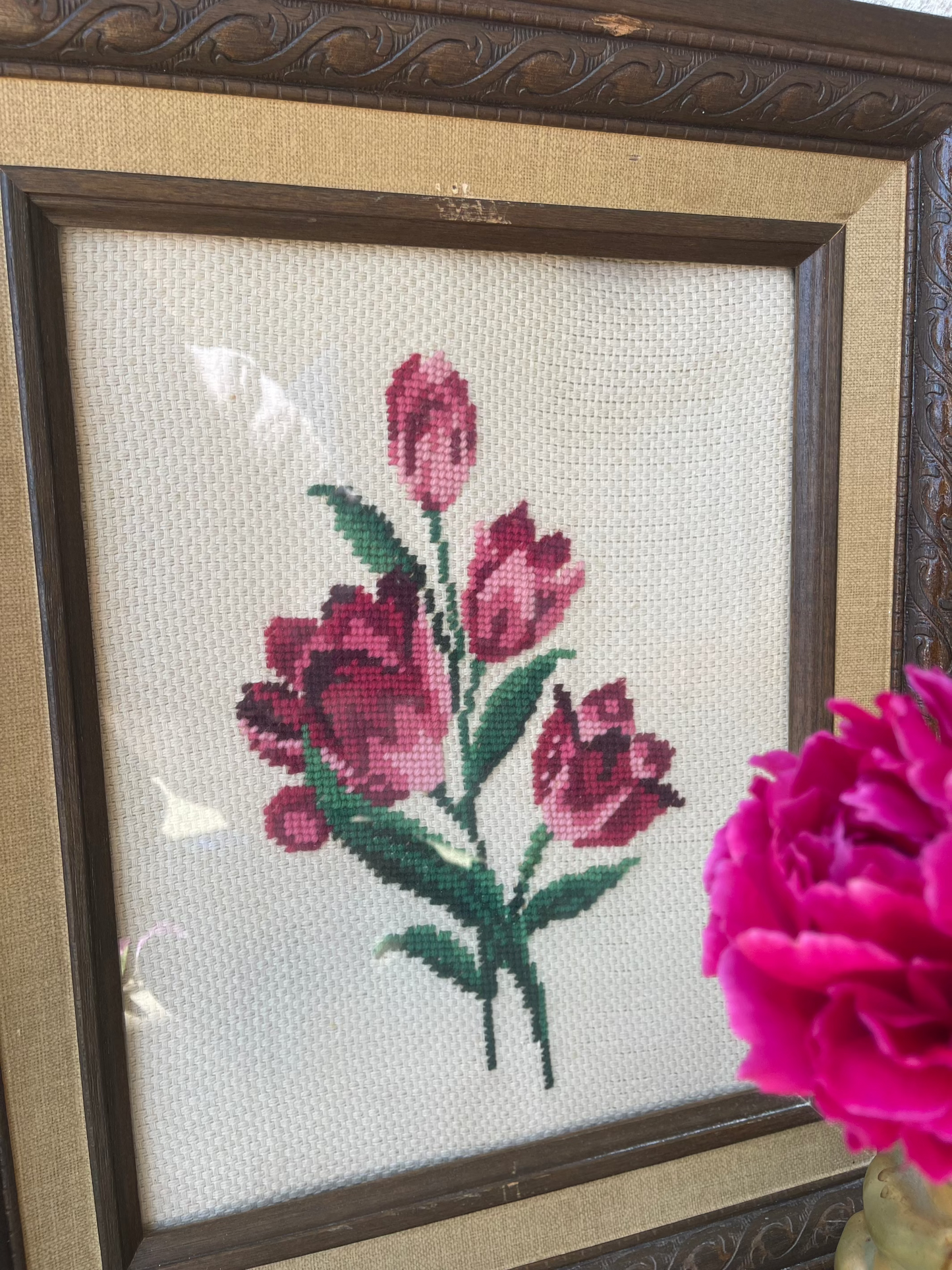 Vintage Floral Crewel Set