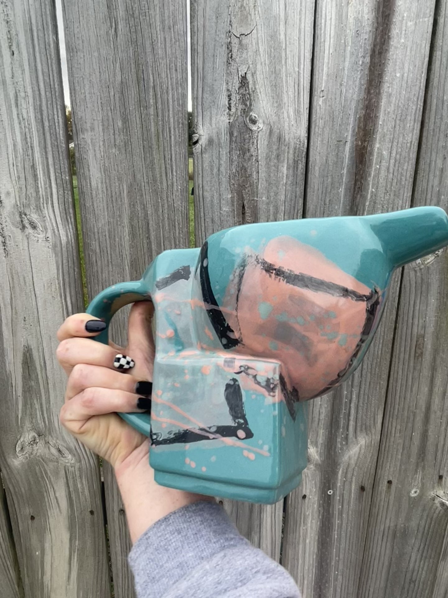 Unique Retro Handmade pottery Pitcher