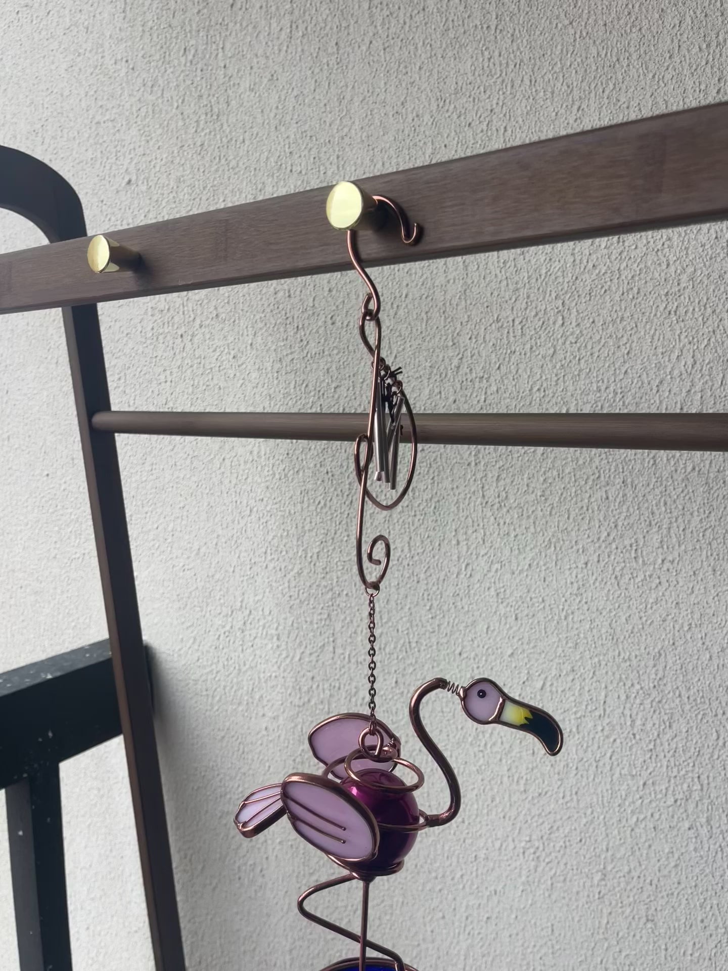 Stained Glass Flamingo Mobile Sun catcher Hook
