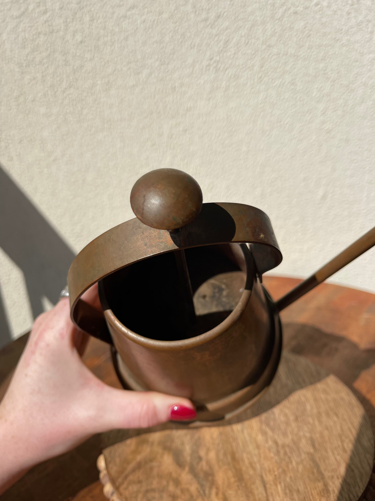 Antique Copper Can Press Inside
