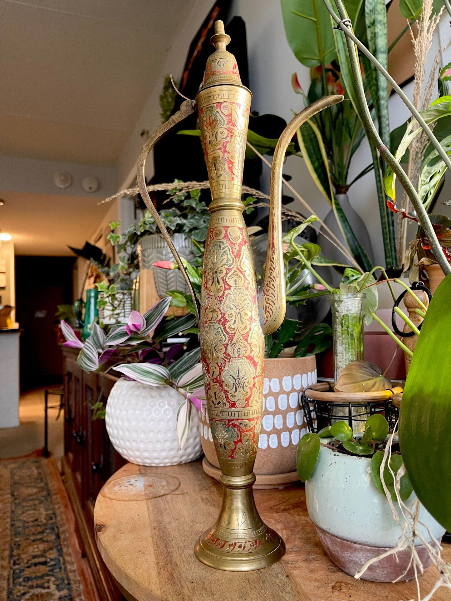 Antique brass aftaba