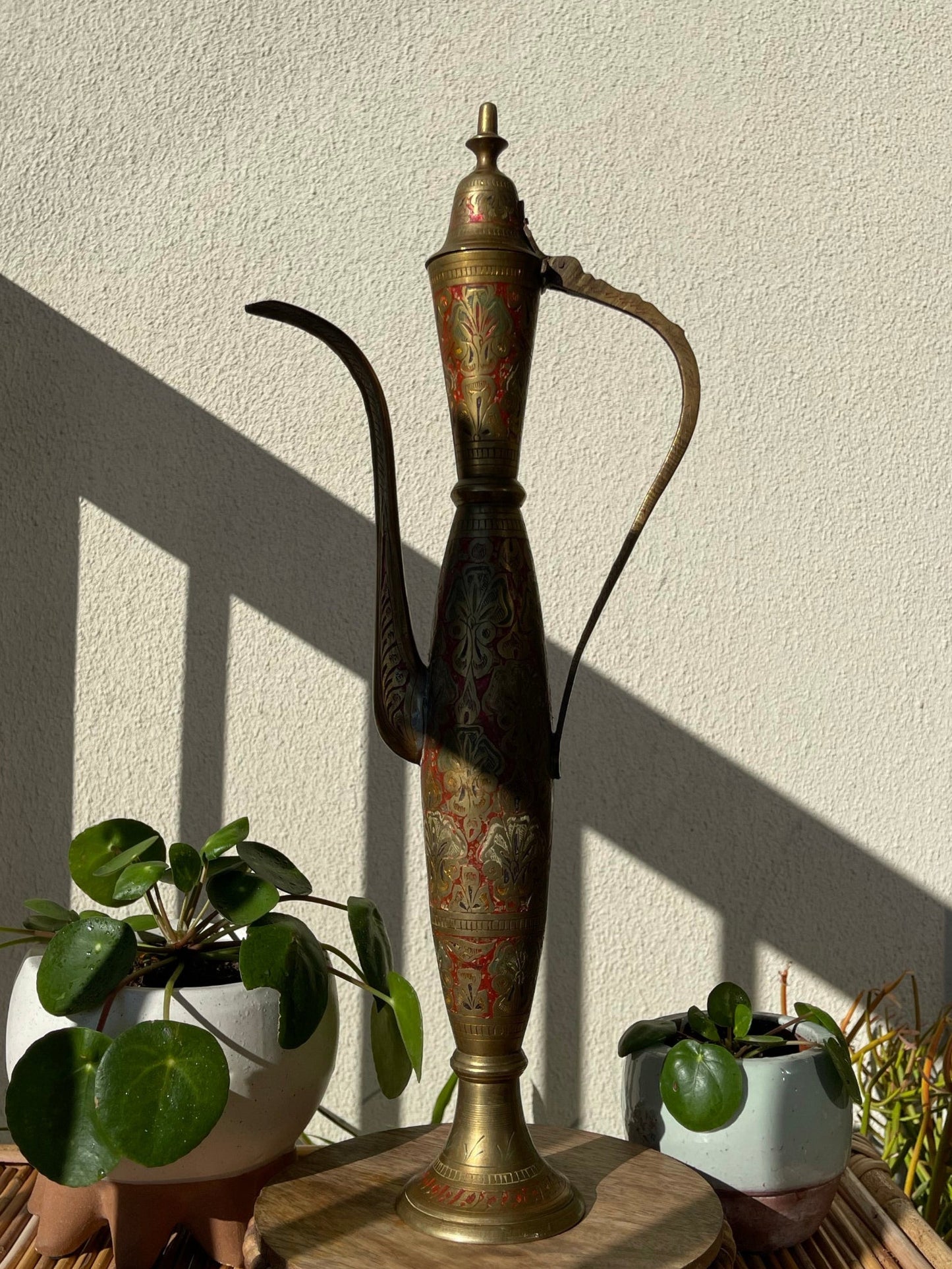 Antique brass aftaba