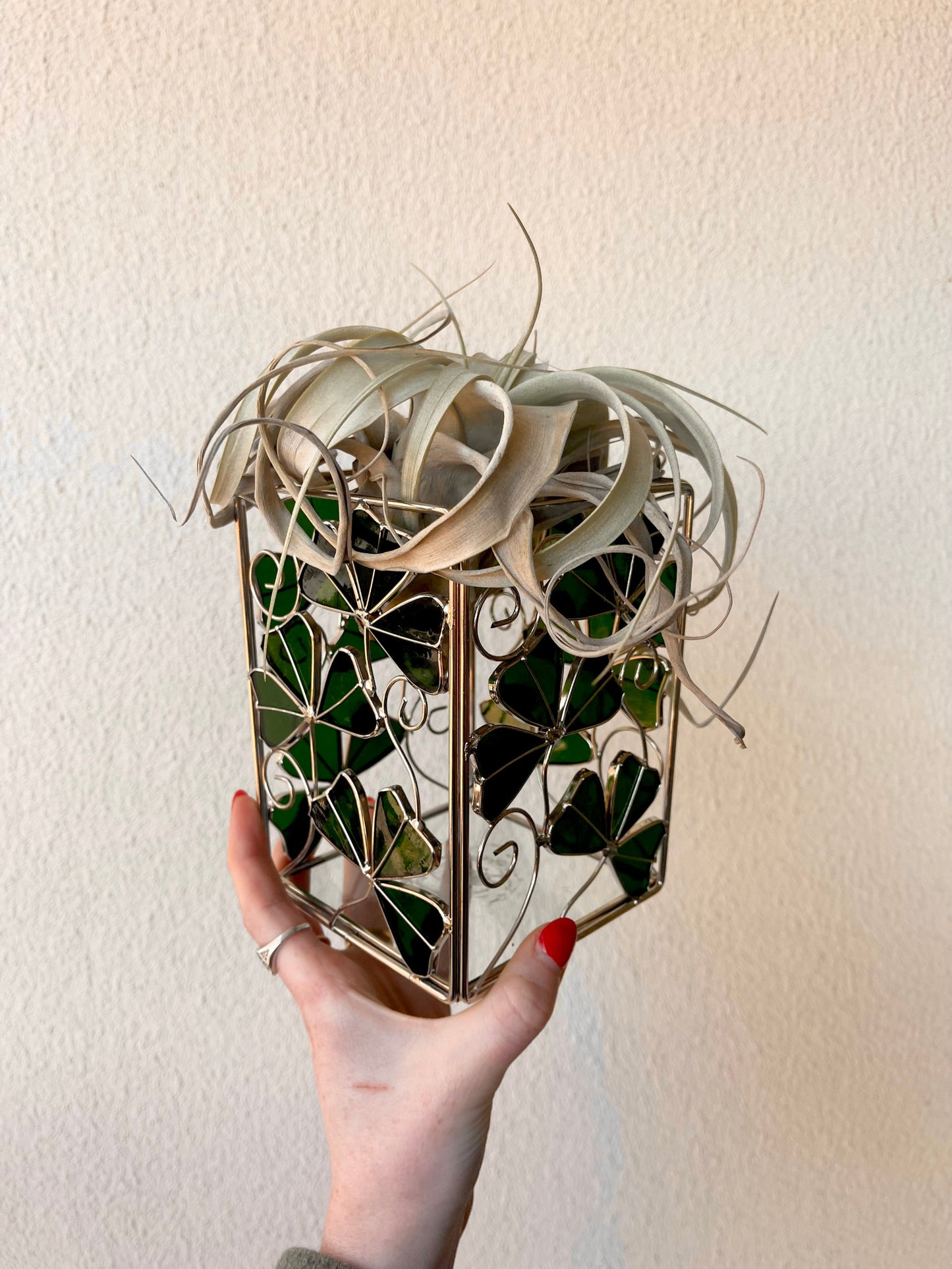 Clover Stained Glass Candle Cage
