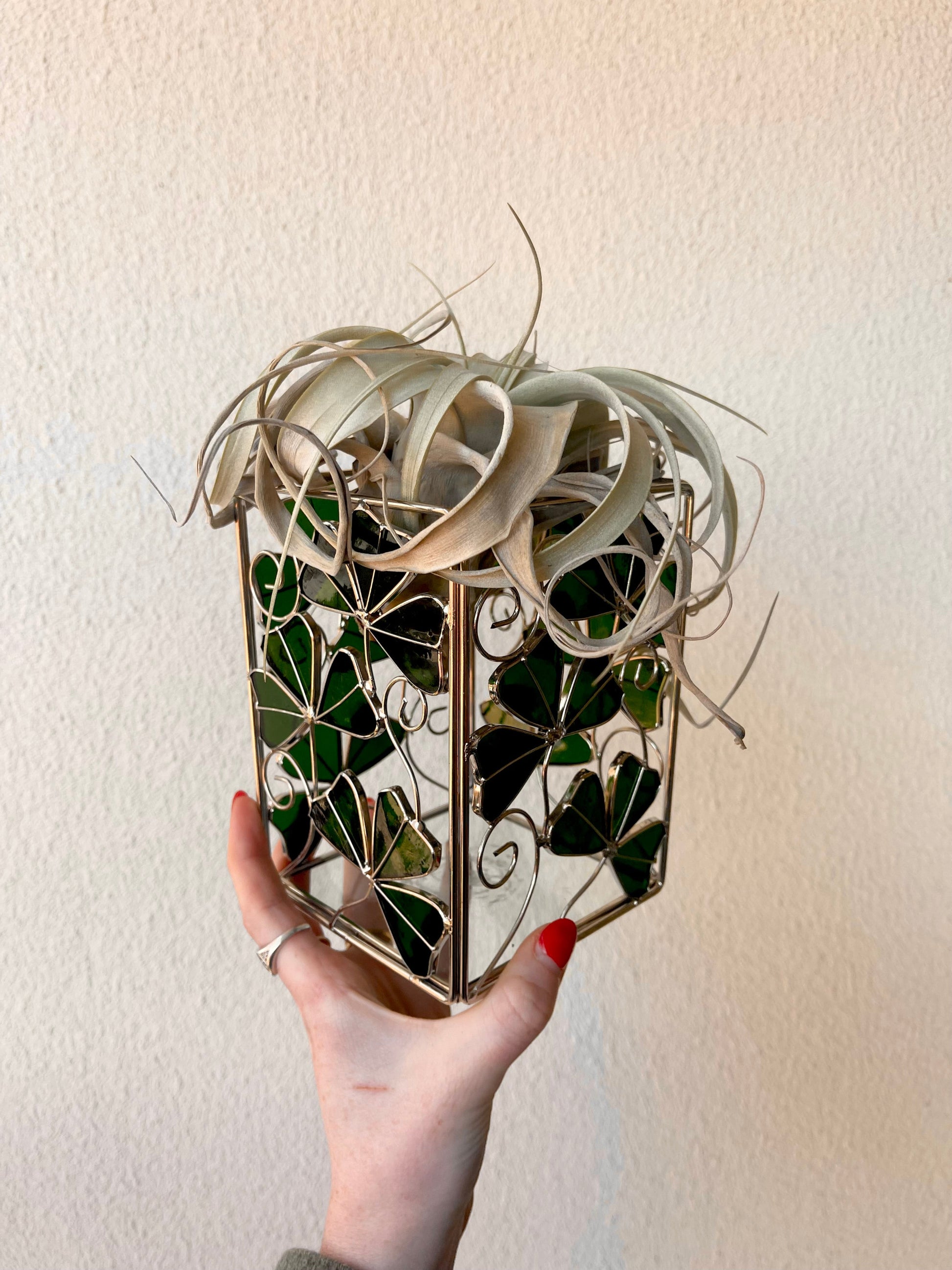 Clover Stained Glass Candle Cage