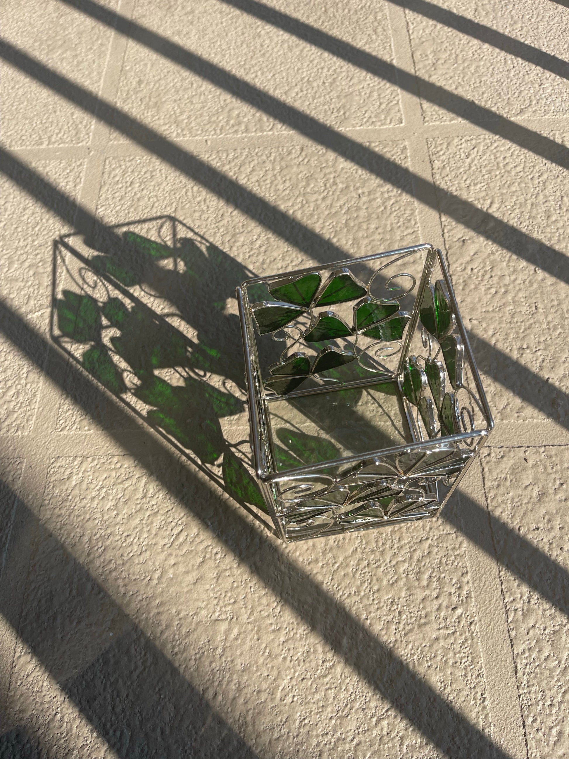 Clover Stained Glass Candle Cage