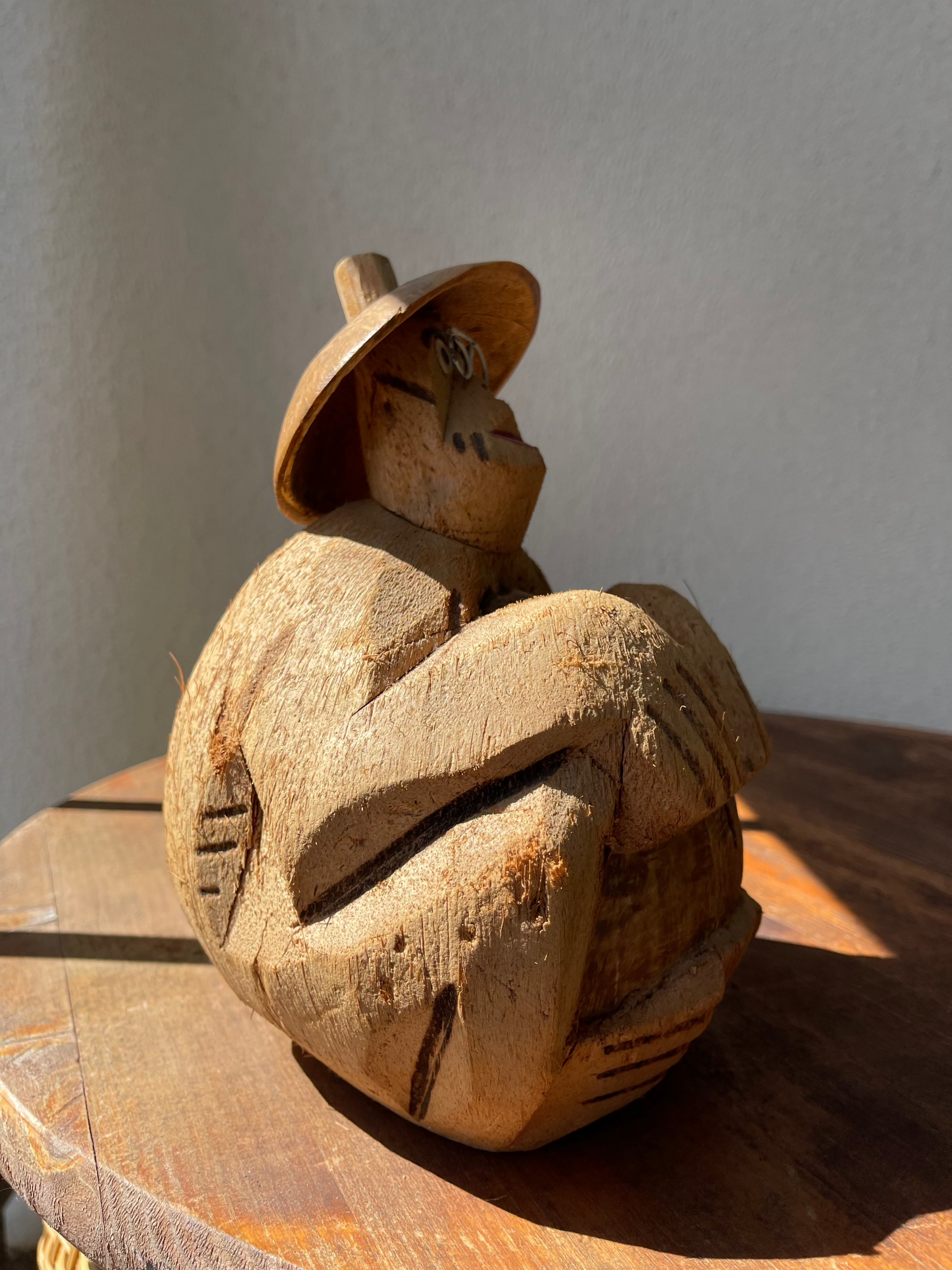 Coconut Monkey  with Hat Bank