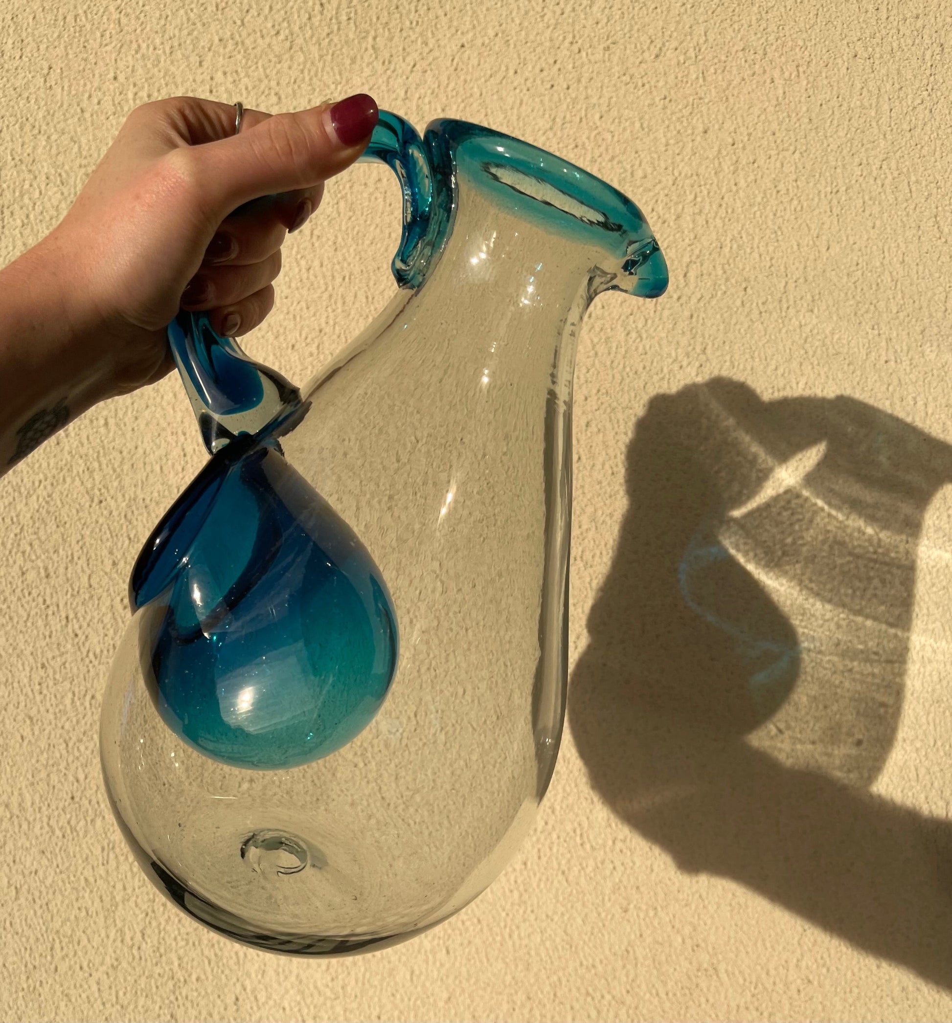 Handblown Glass Pitcher