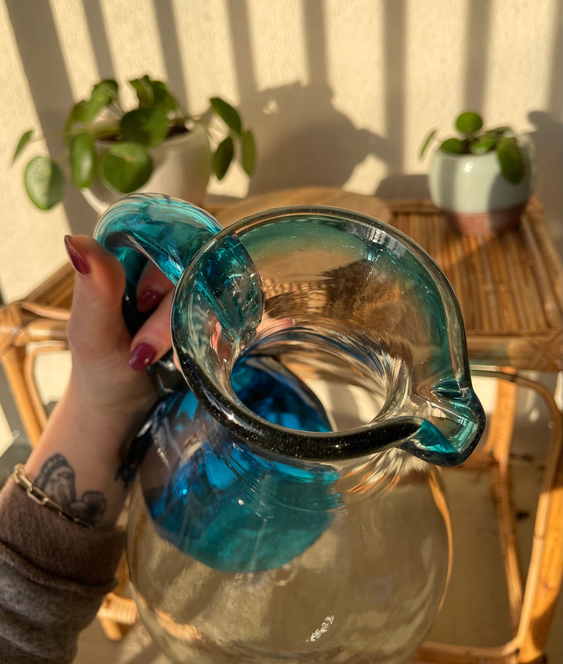 Handblown Glass Pitcher Top
