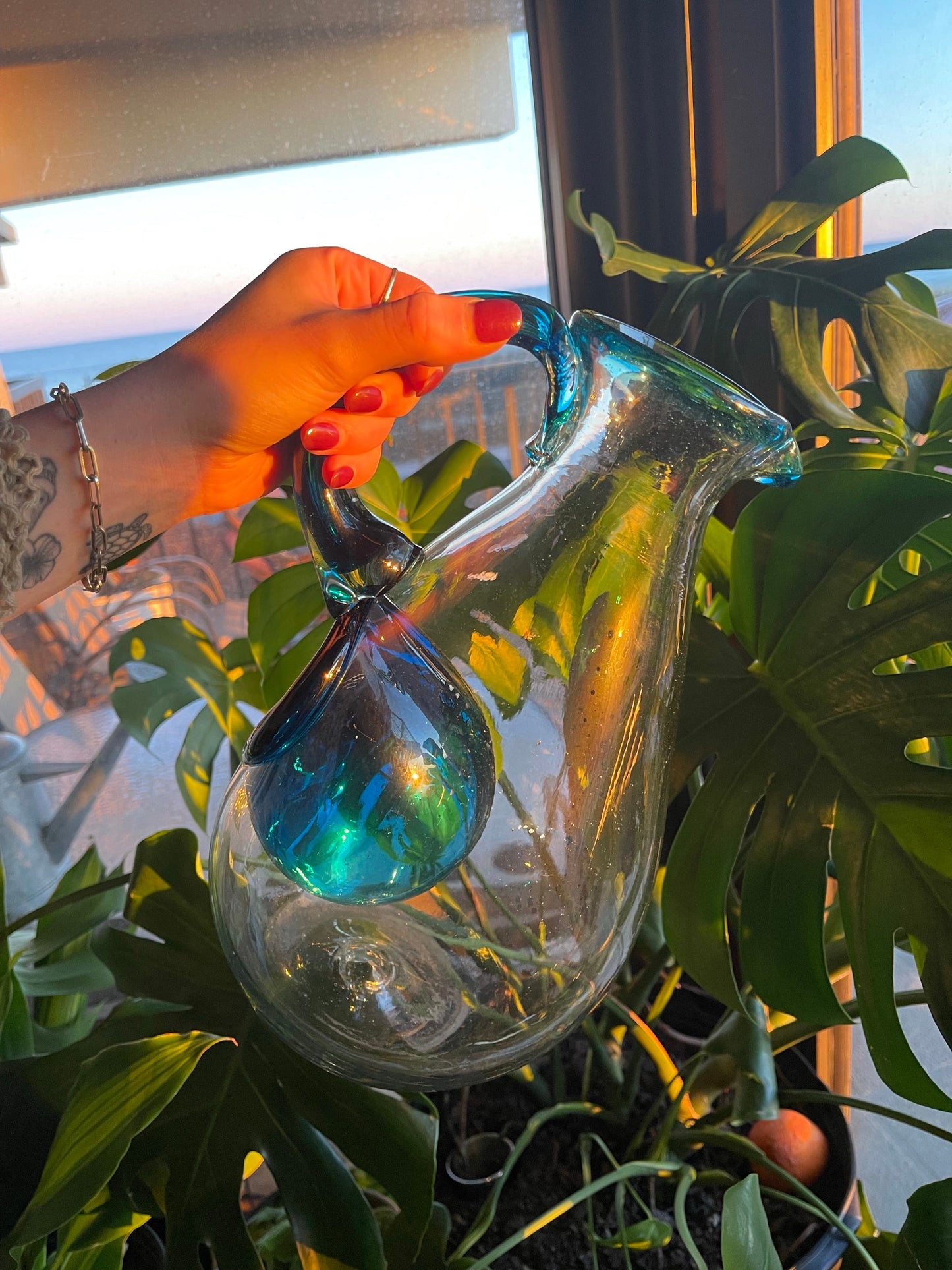 Handblown Glass Pitcher