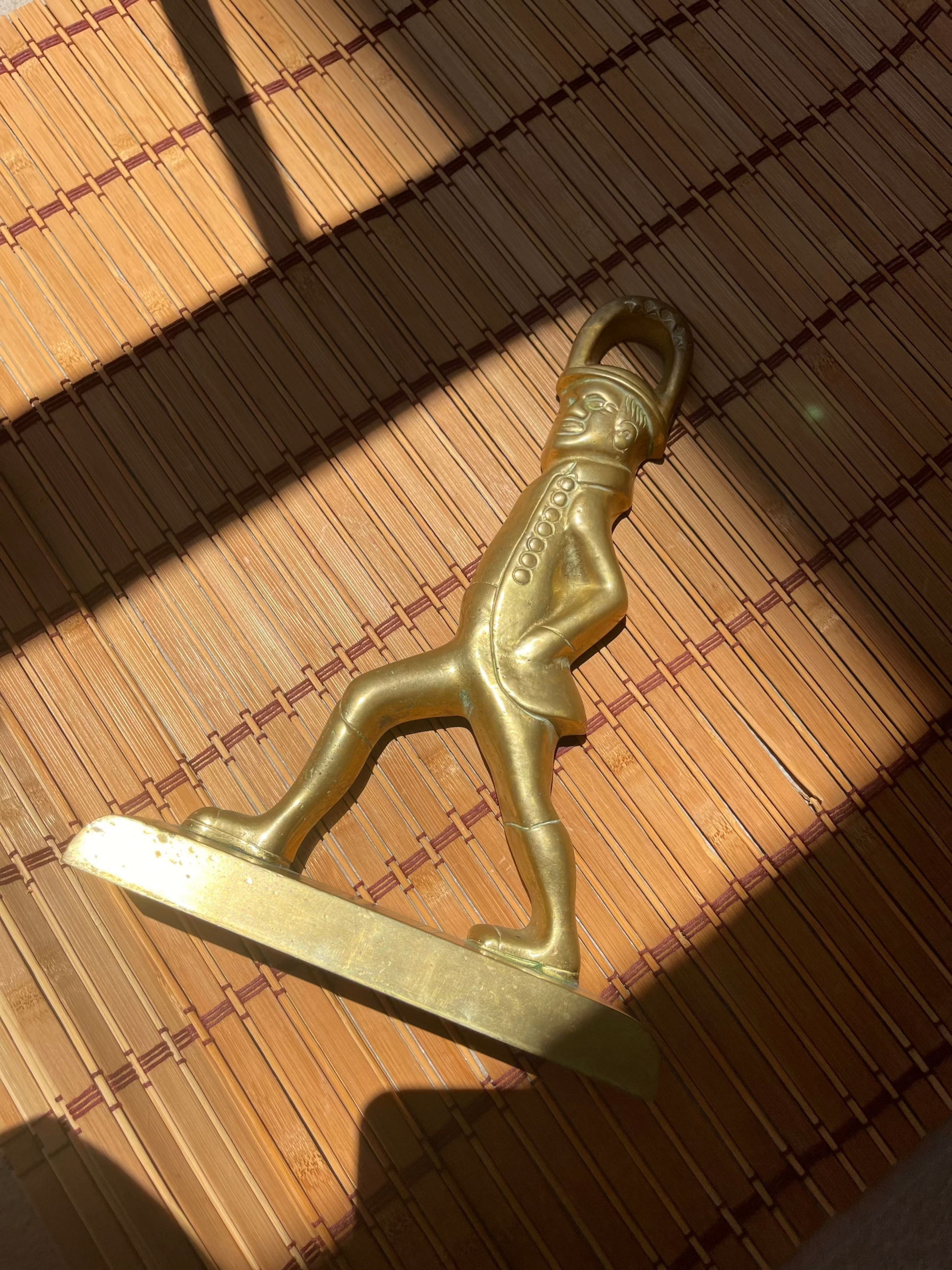 Vintage Heavy Brass Man Door Stop