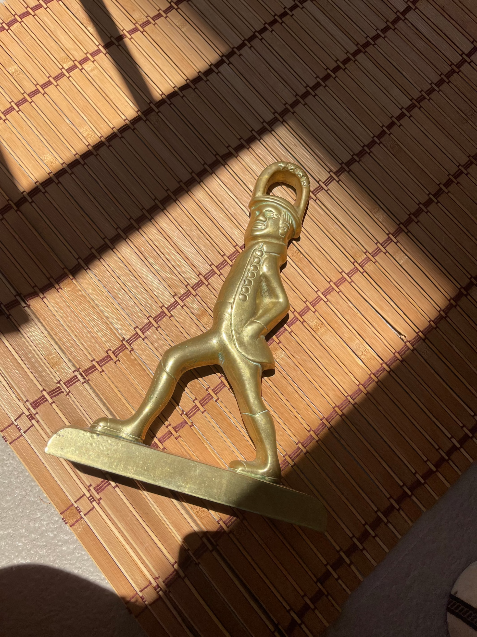 Vintage Heavy Brass Man Door Stop