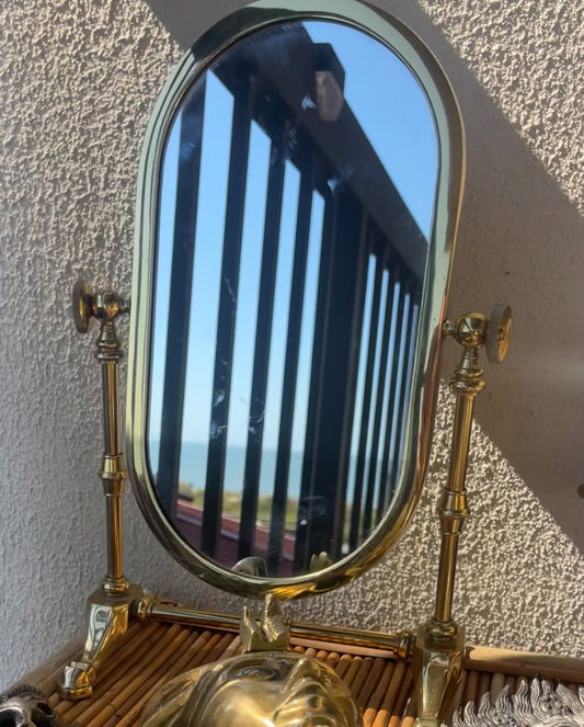 Brass Vanity Mirror Vintage