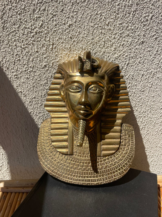 70’s Brass King Tut Egyptian Wall Hanging