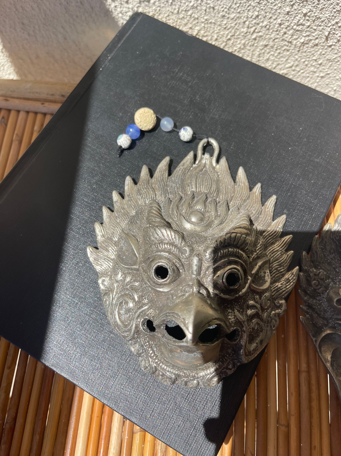 Vintage Sacred Guardians Garuda Mask Wall Hanging Set