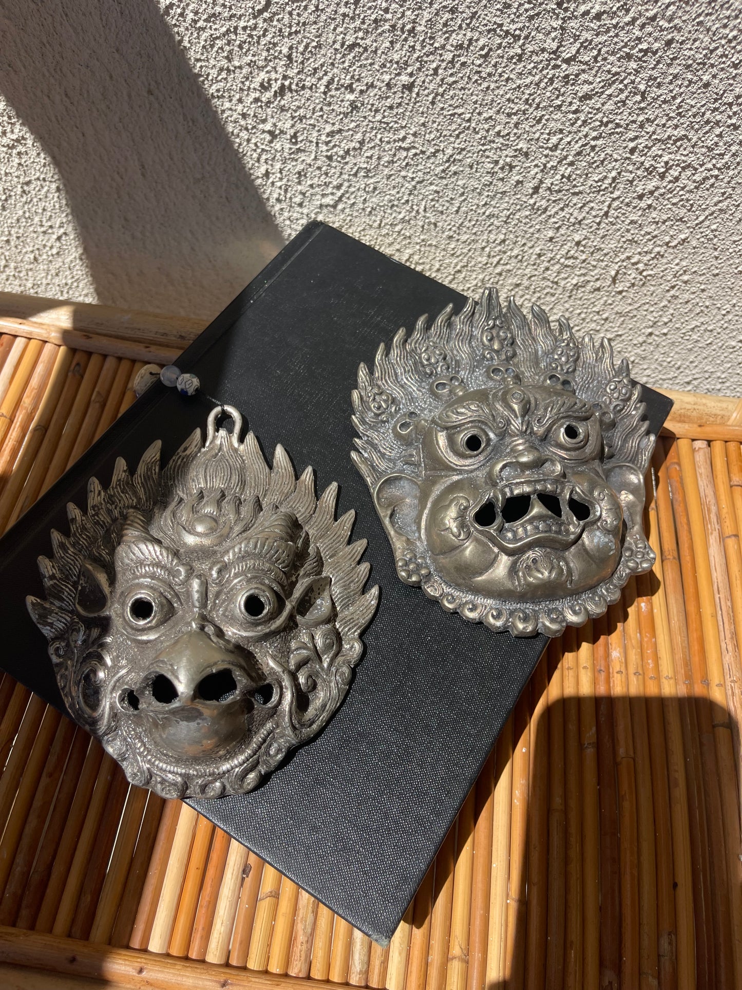 Vintage Sacred Guardians Garuda Mask Wall Hanging Set