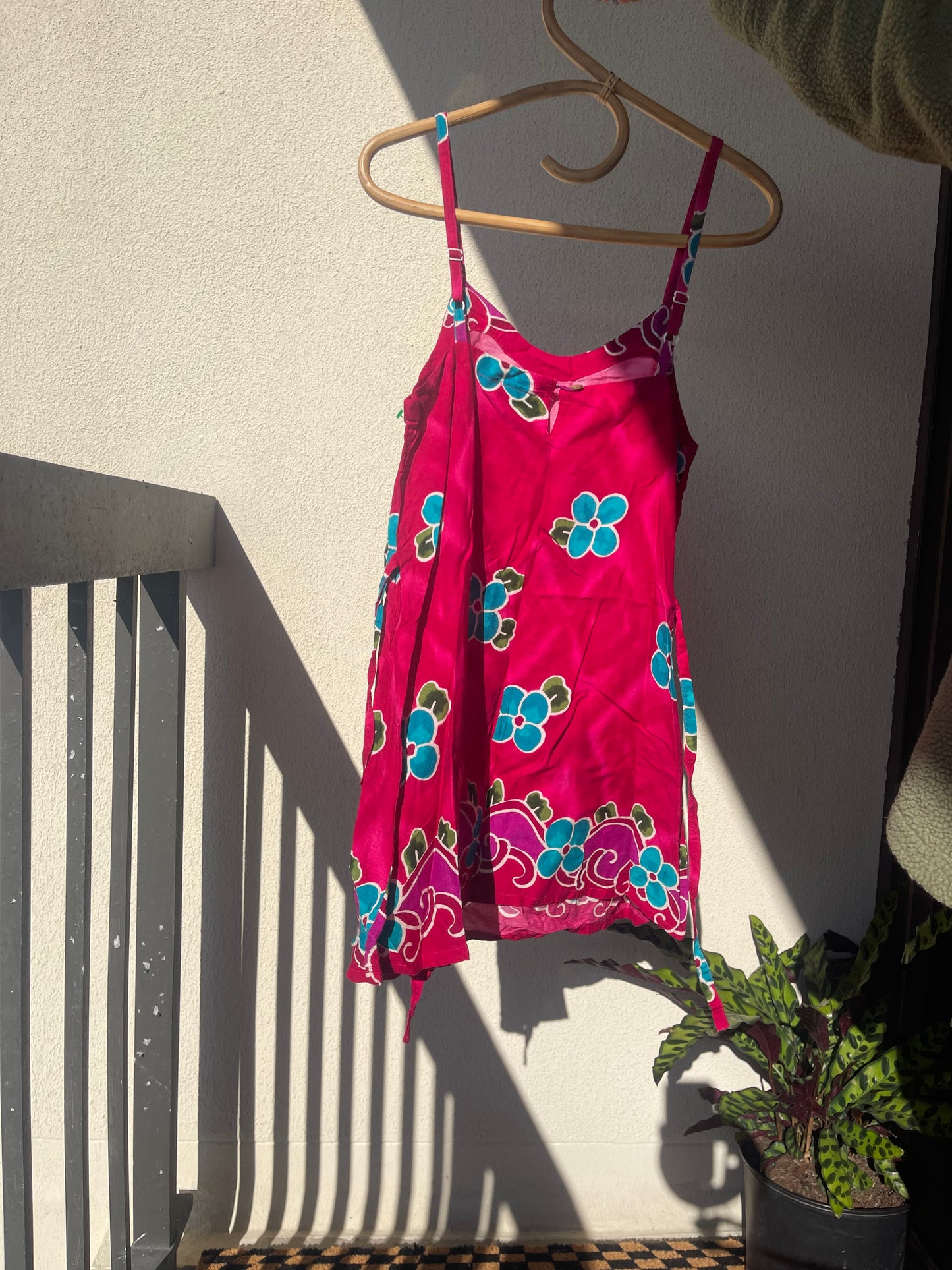 Vintage Tropical Sun Dress M