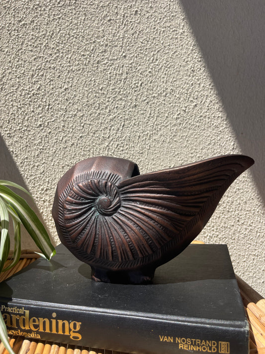 Bronzed Snail Shell Planter