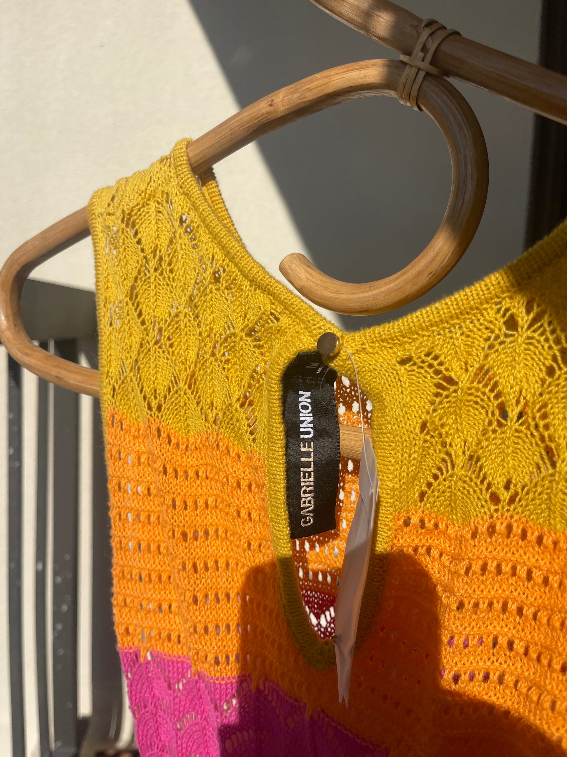 gabrielle union crochet dress Gabrielle Union Crochet tank dress XS NWT