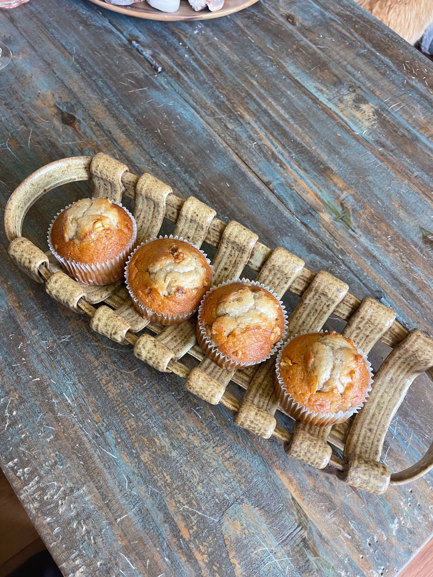 Vintage Handmade Ceramic Basket