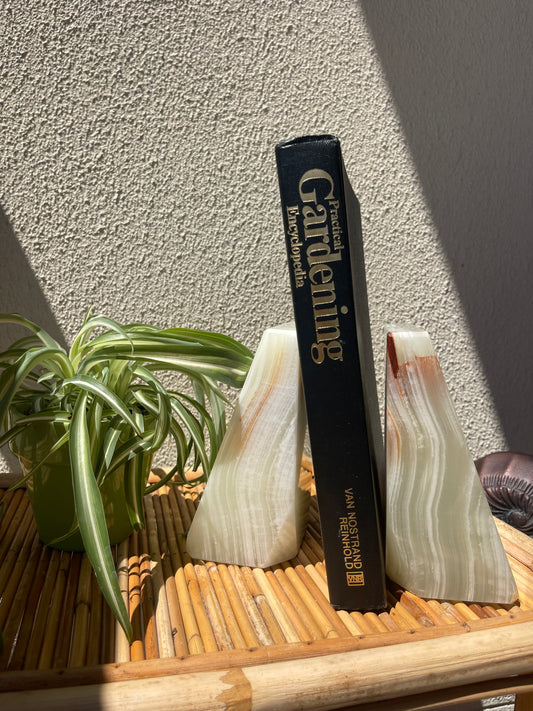 Vintage Onyx Bookends