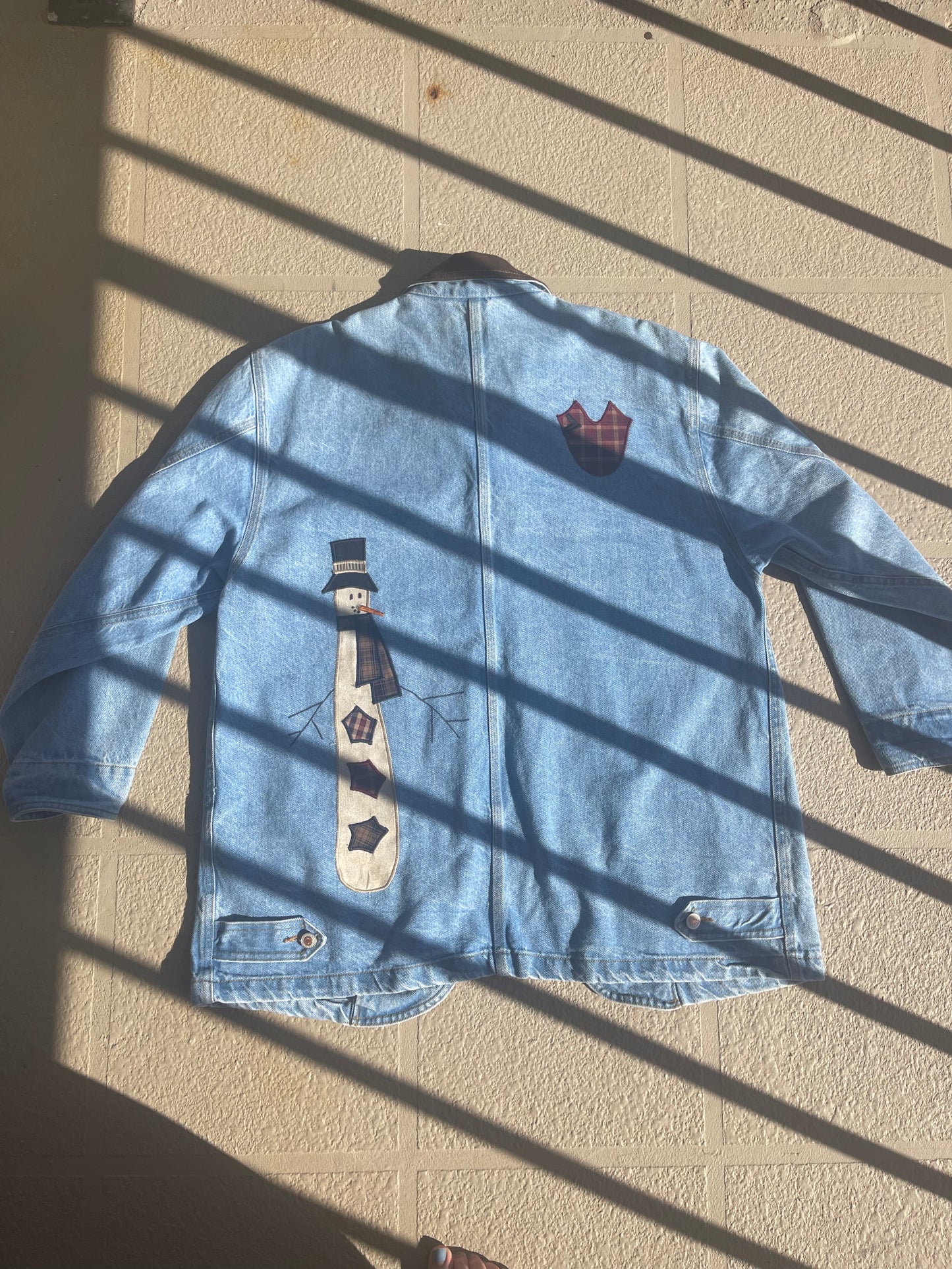 Vintage Denim Snowman Jacket