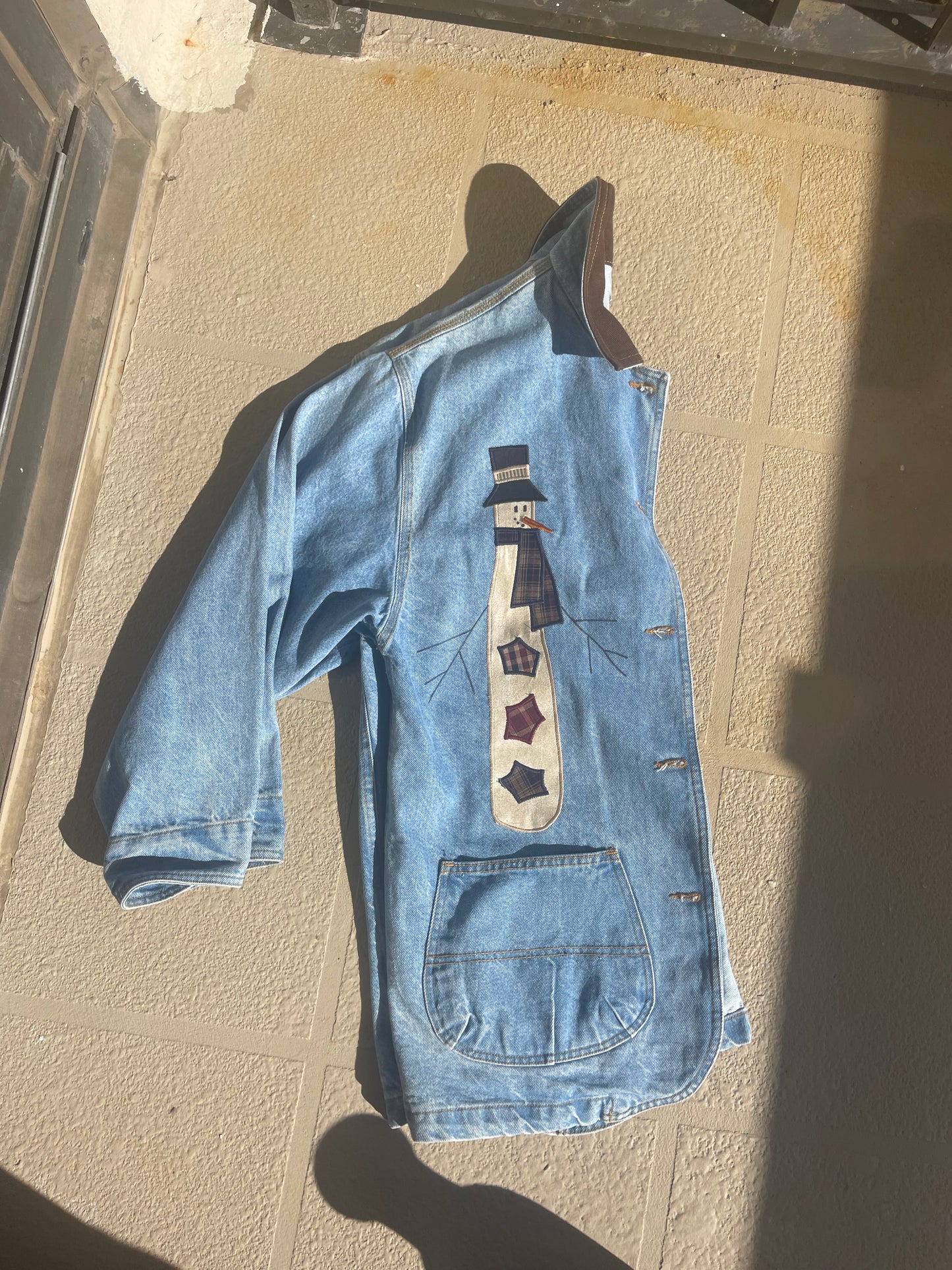 Vintage Denim Snowman Jacket