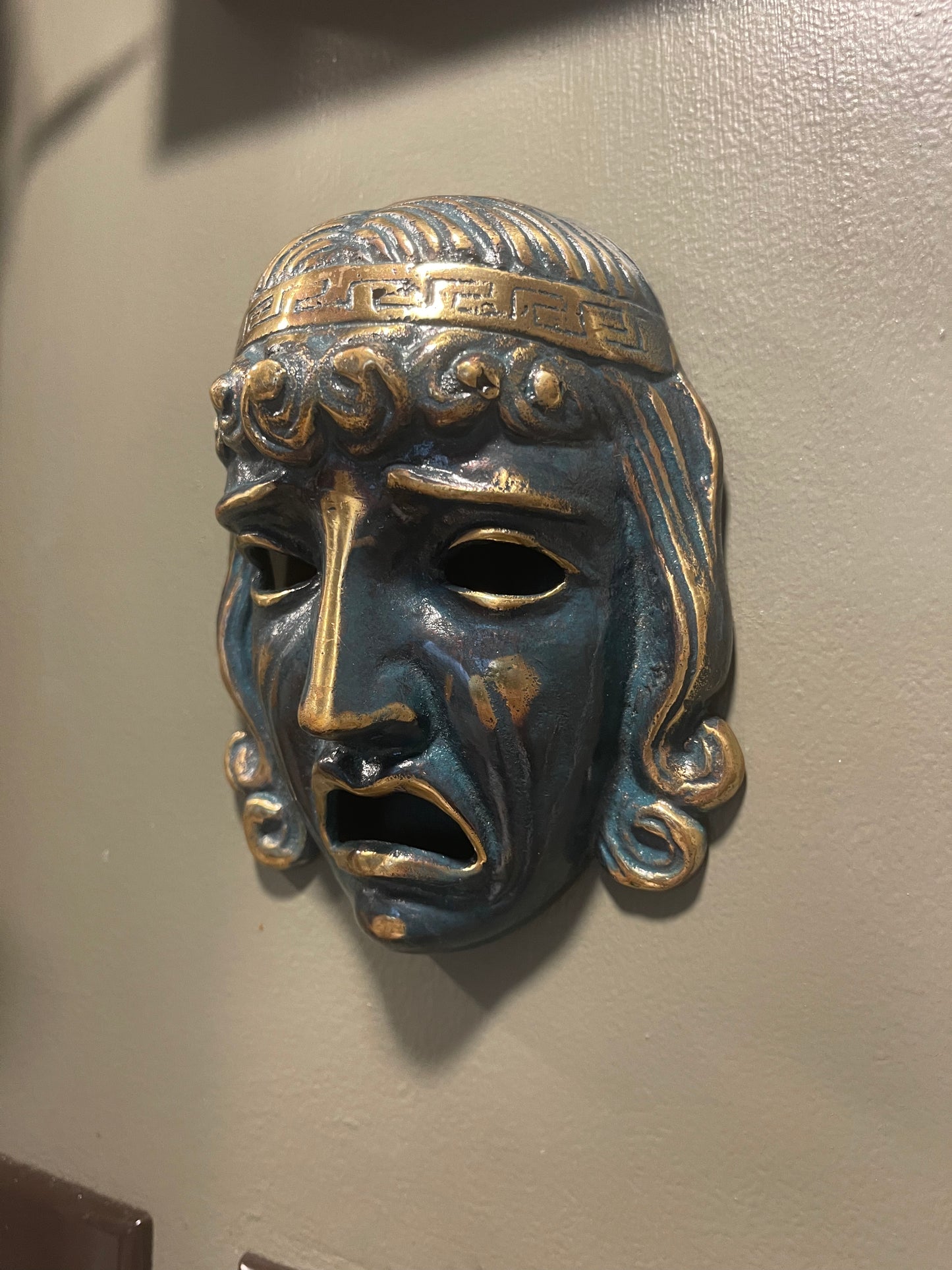 Brass Greek Theatrical Mask