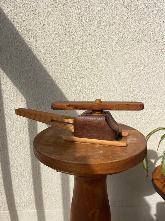 Handmade 80’s Wooden Helicopter Toy
